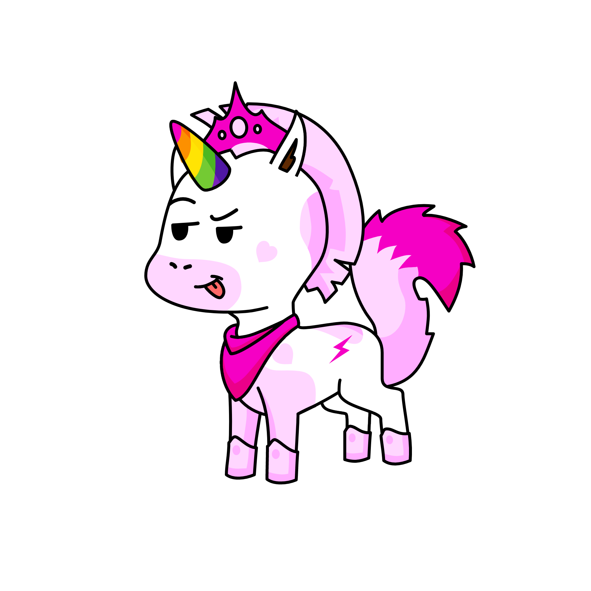 pink fluffy unicorn, the unicorn