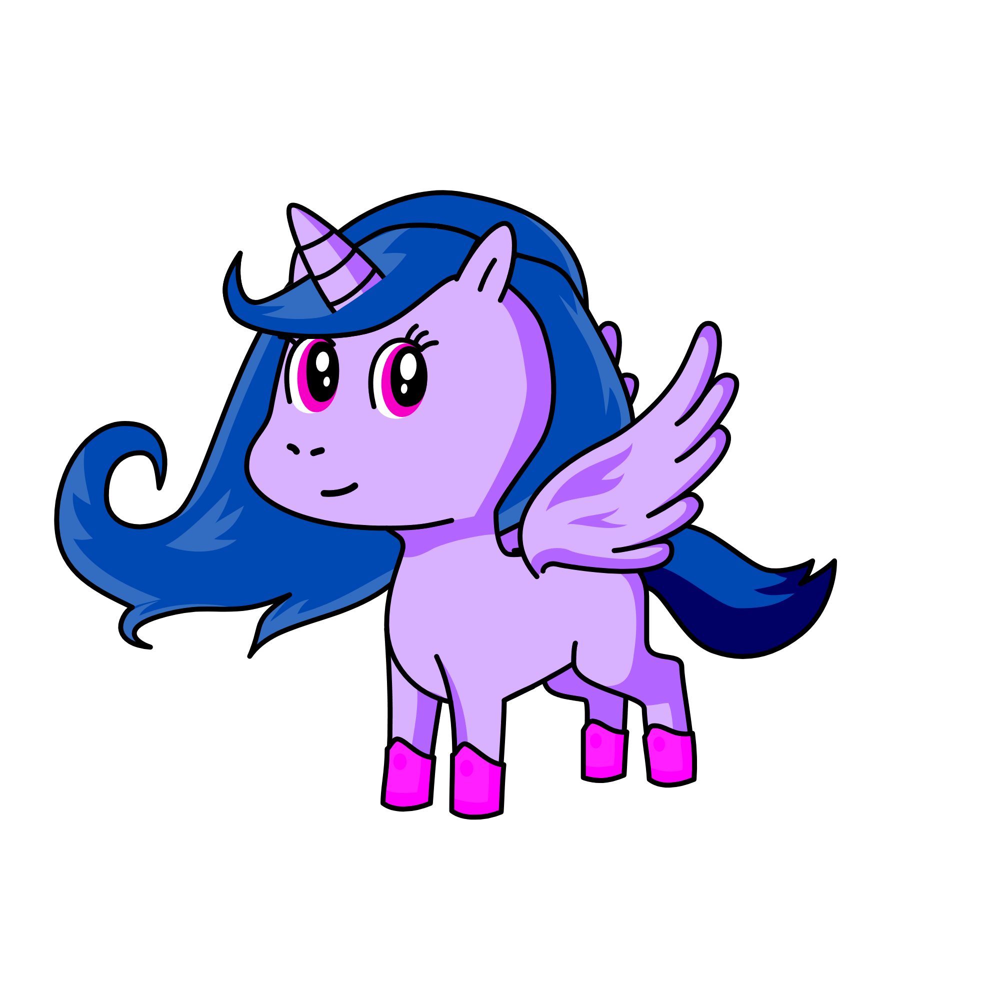 Blue Sparkle, the unicorn