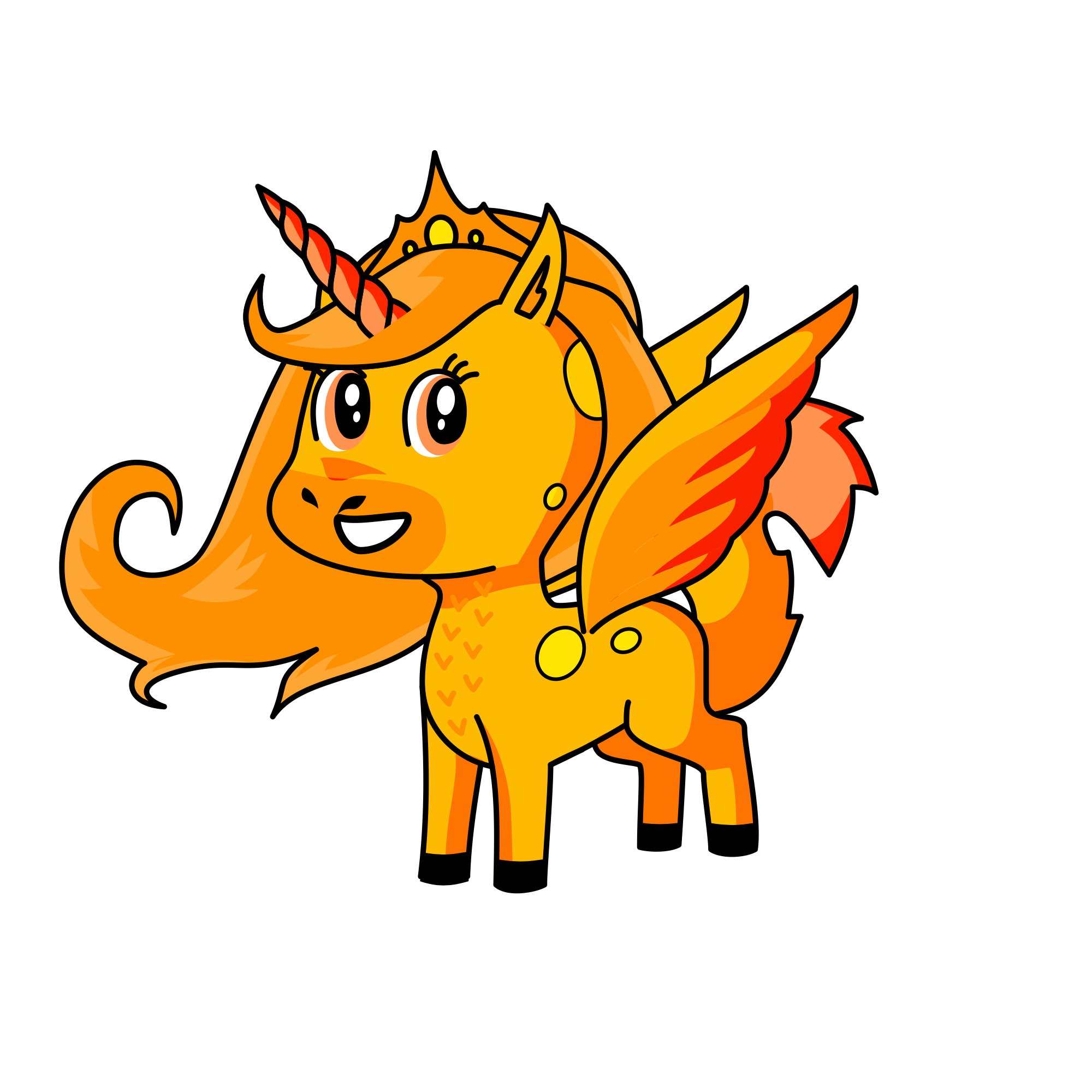 Queen Solar, the unicorn