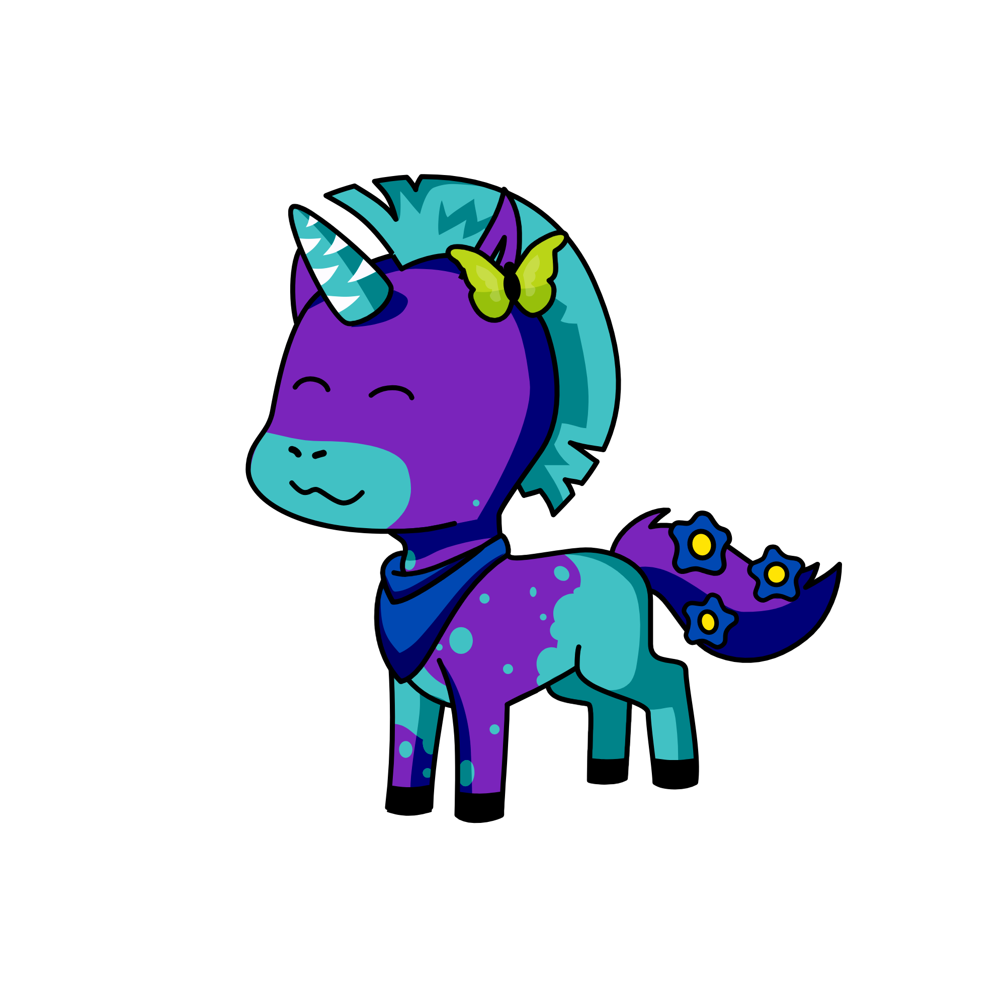 bluebarry, the unicorn