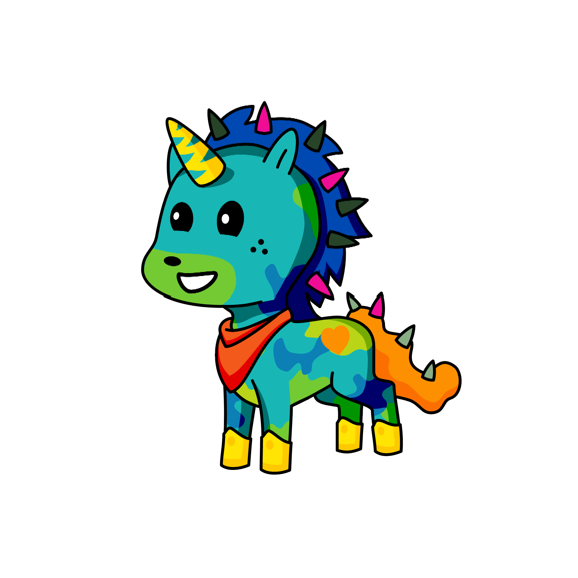 Tie dye, the unicorn