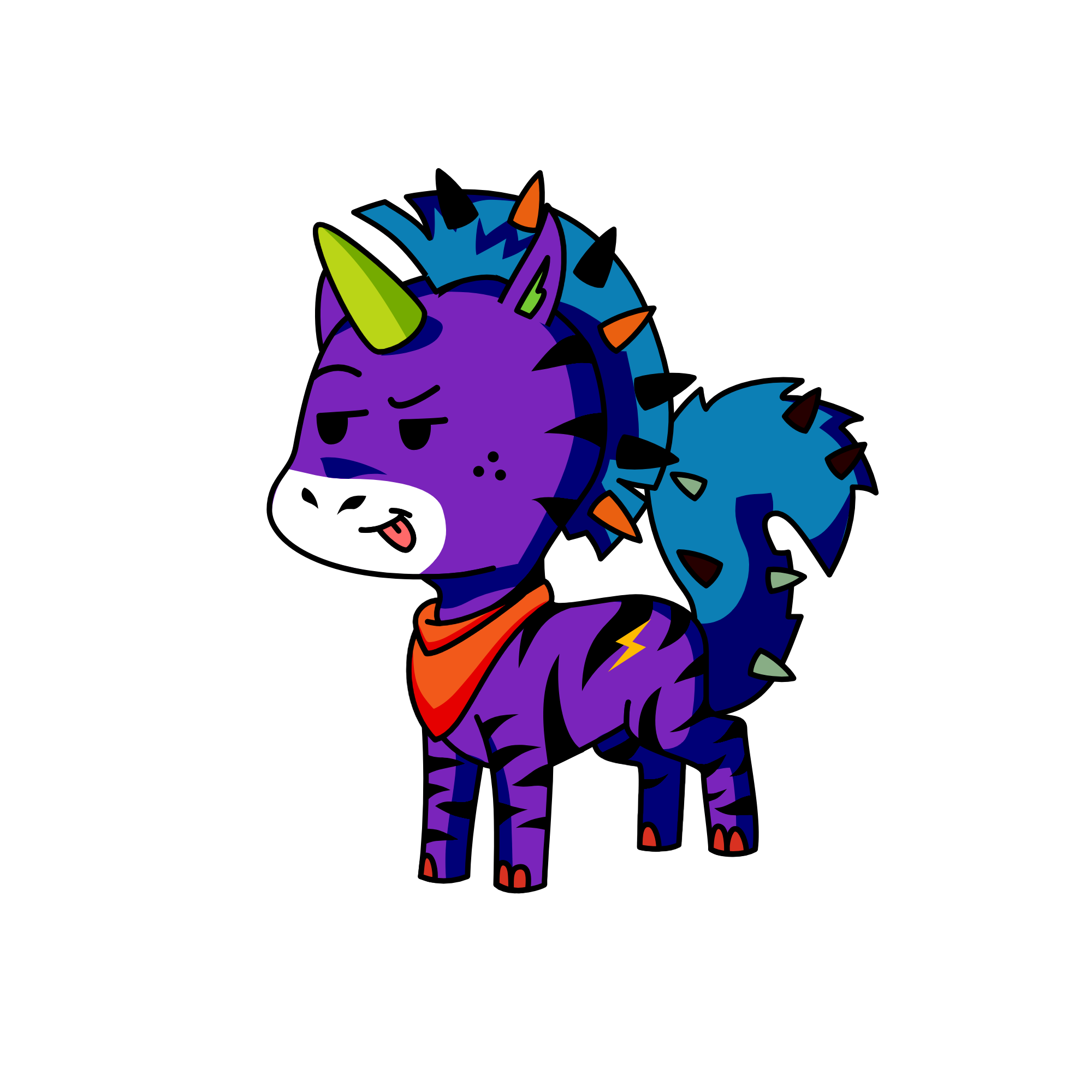 Spikey, the unicorn