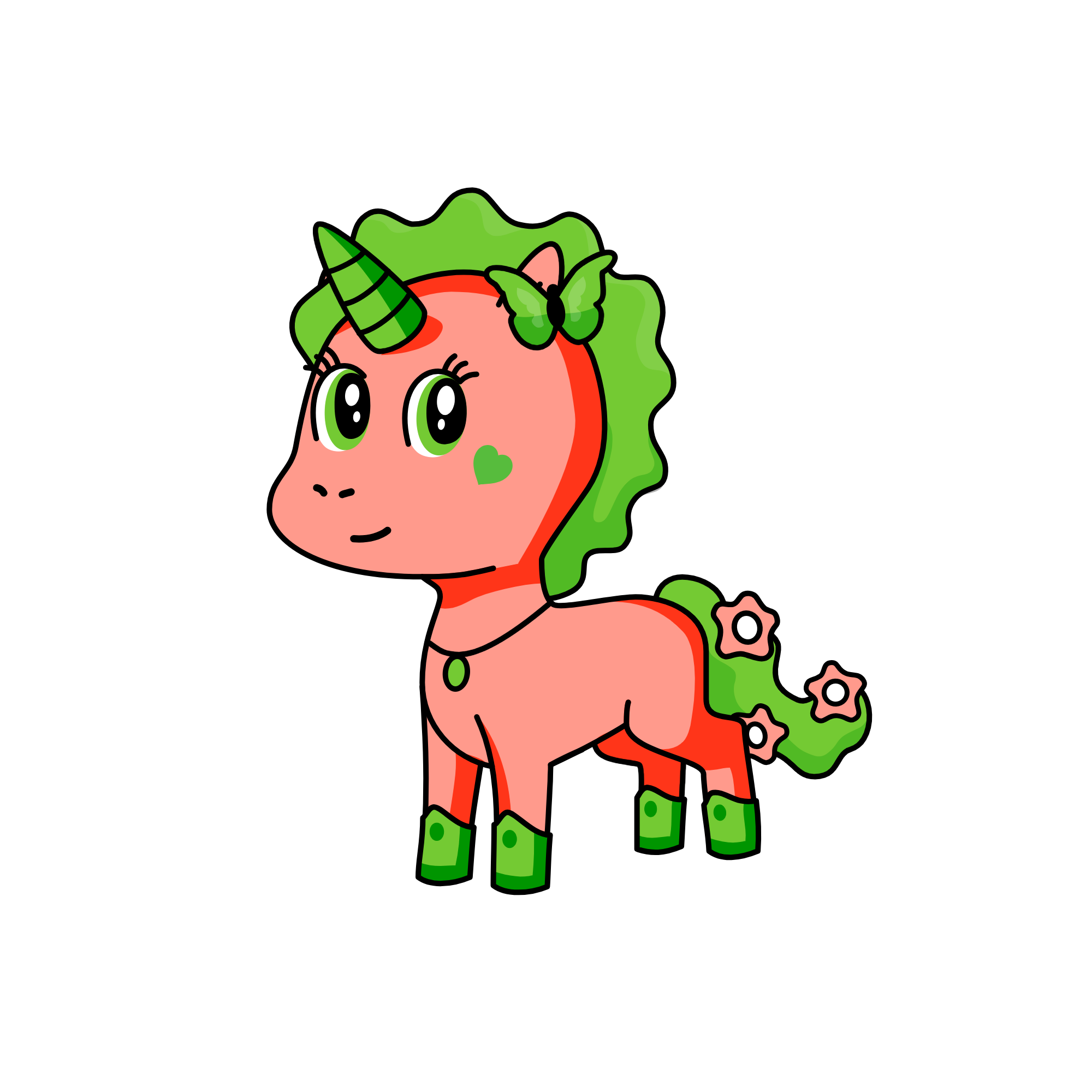 Emerald, the unicorn