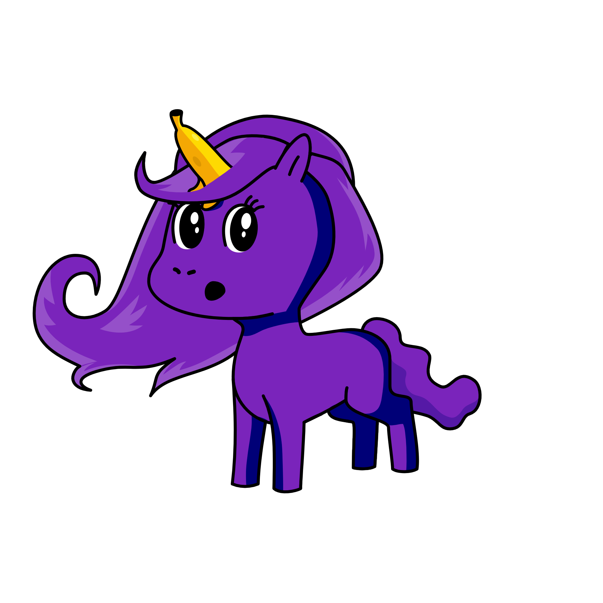 purple, the unicorn