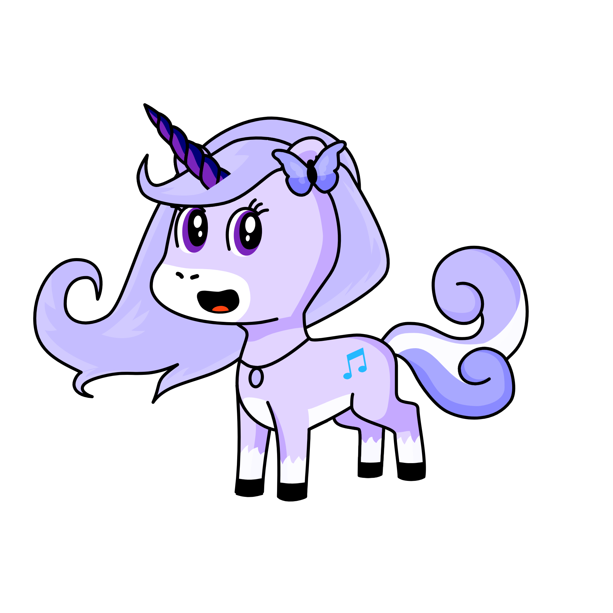 Violet, the unicorn