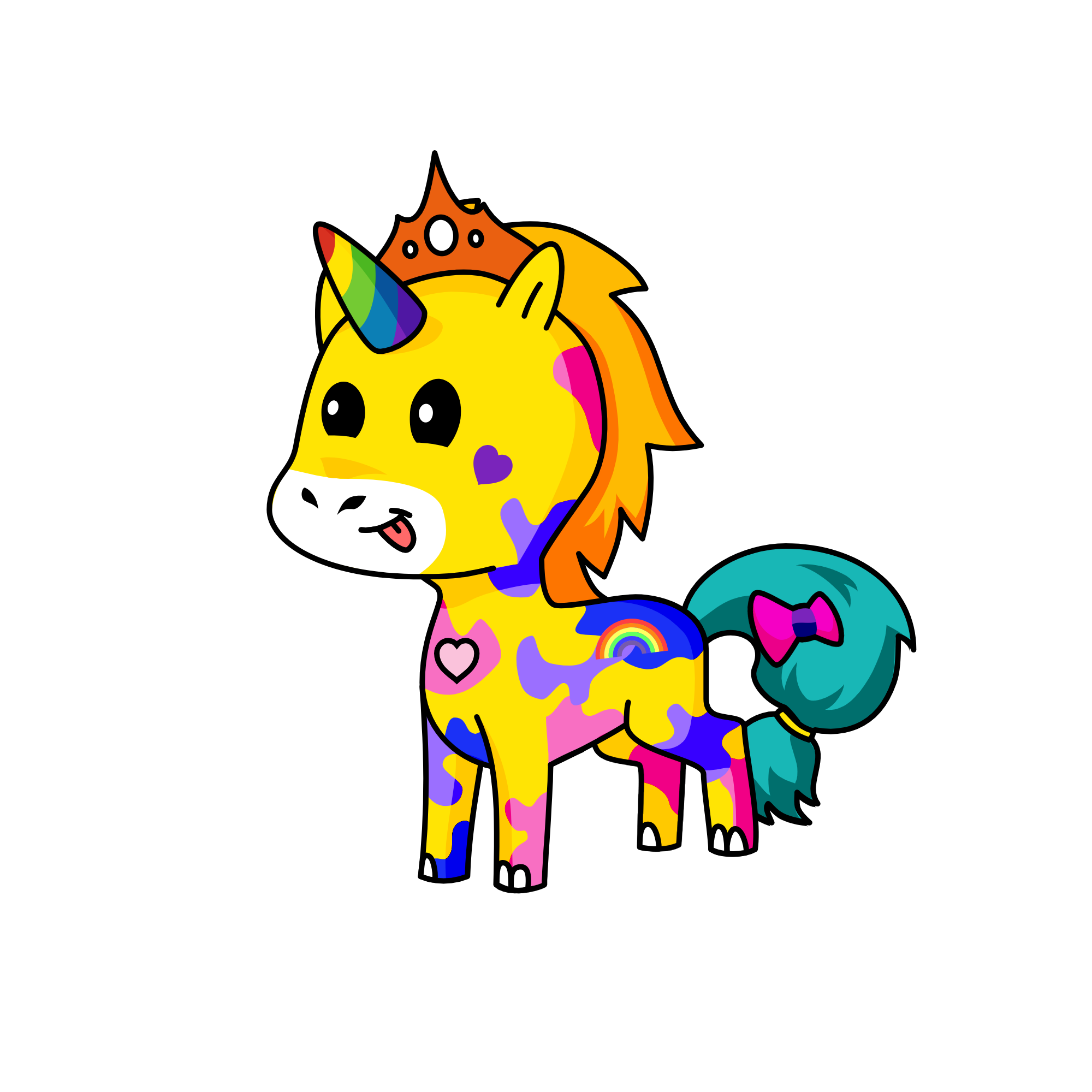 Rainbow, the unicorn