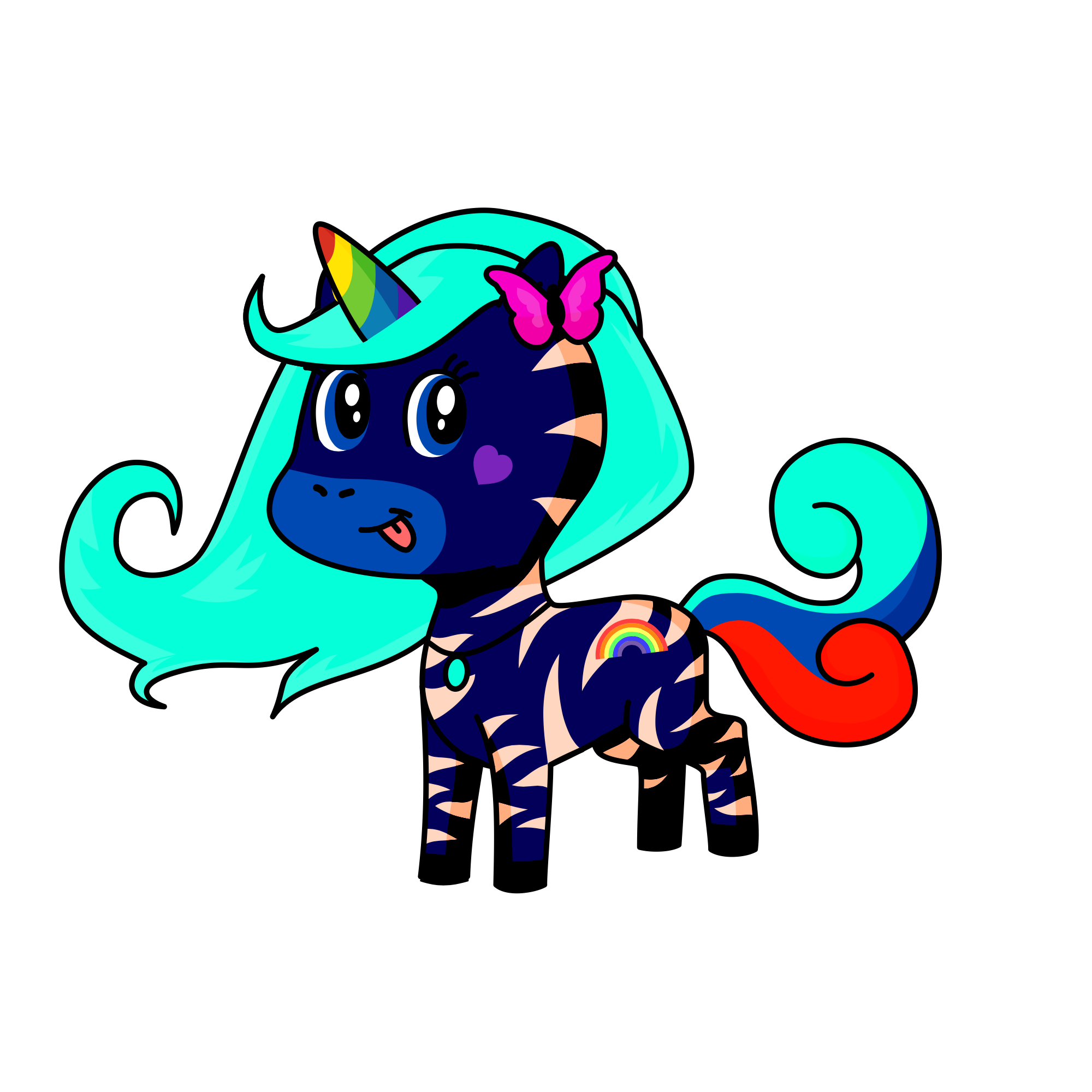 Rainbow Heart, the unicorn