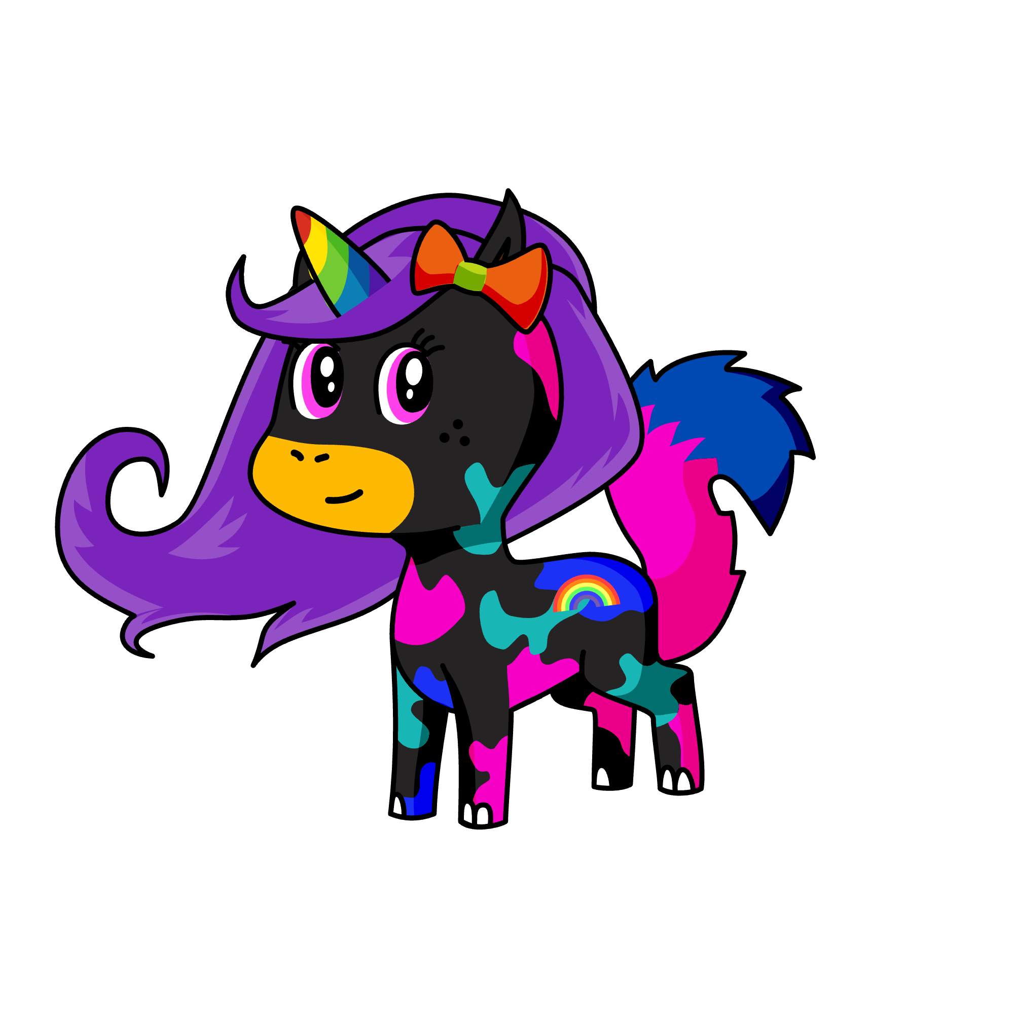 Rainbow, the unicorn