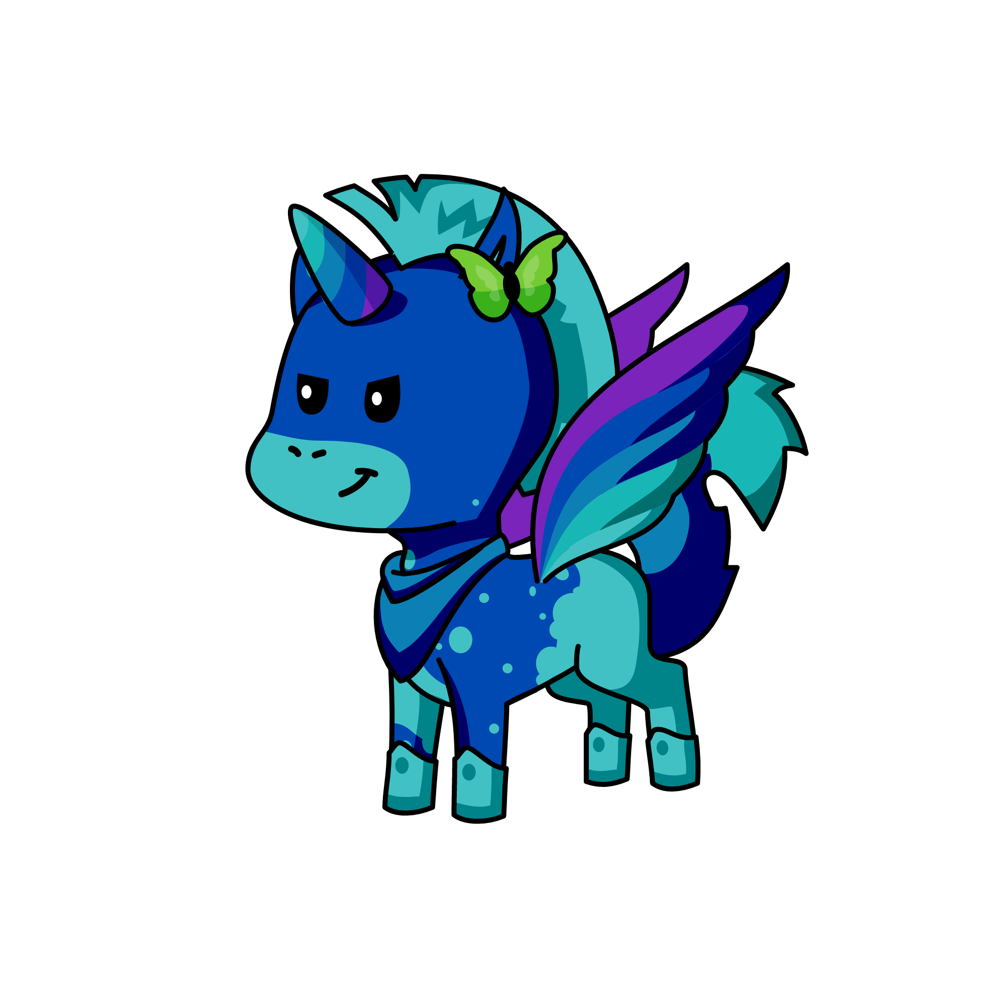 Bluey, the unicorn