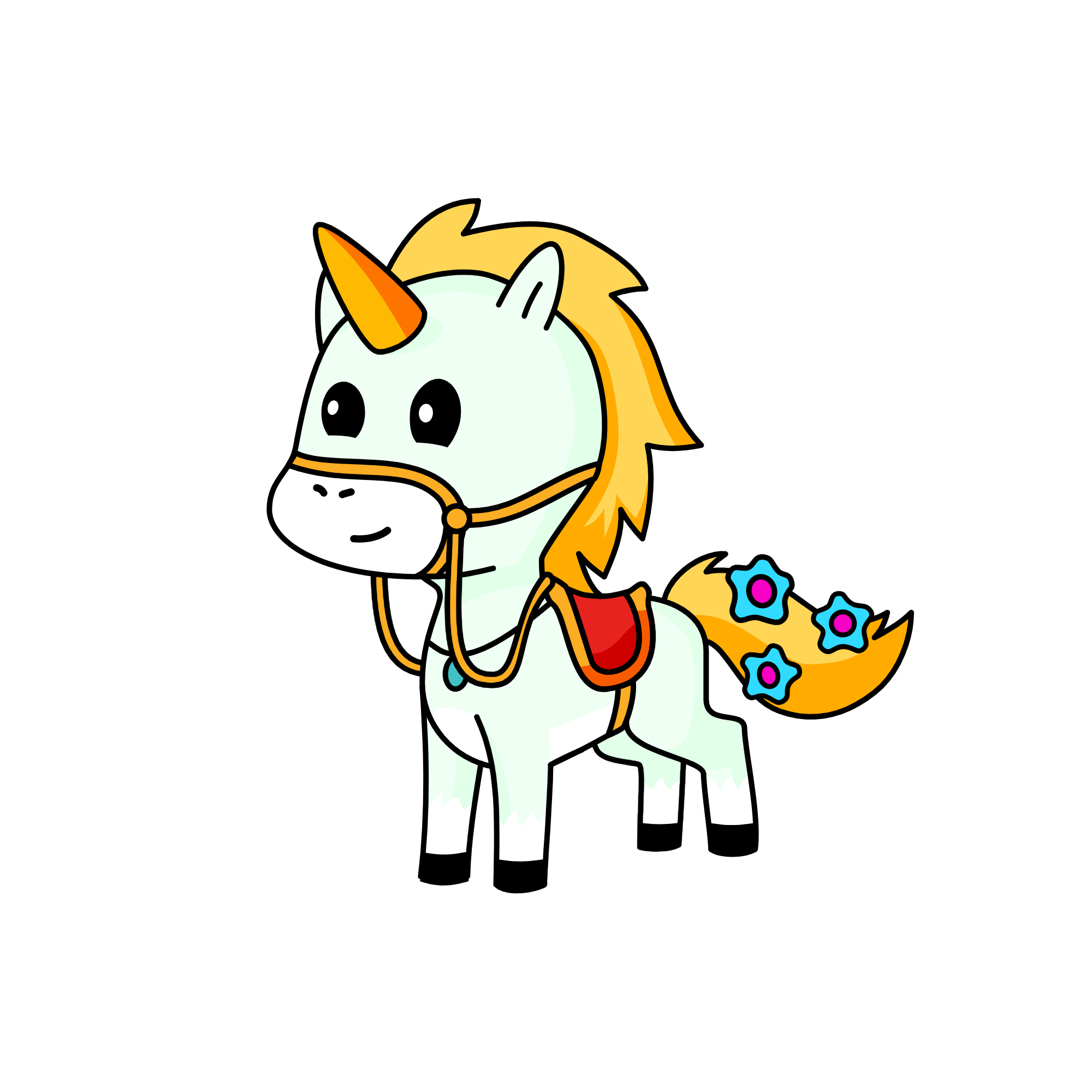 Tan, the unicorn