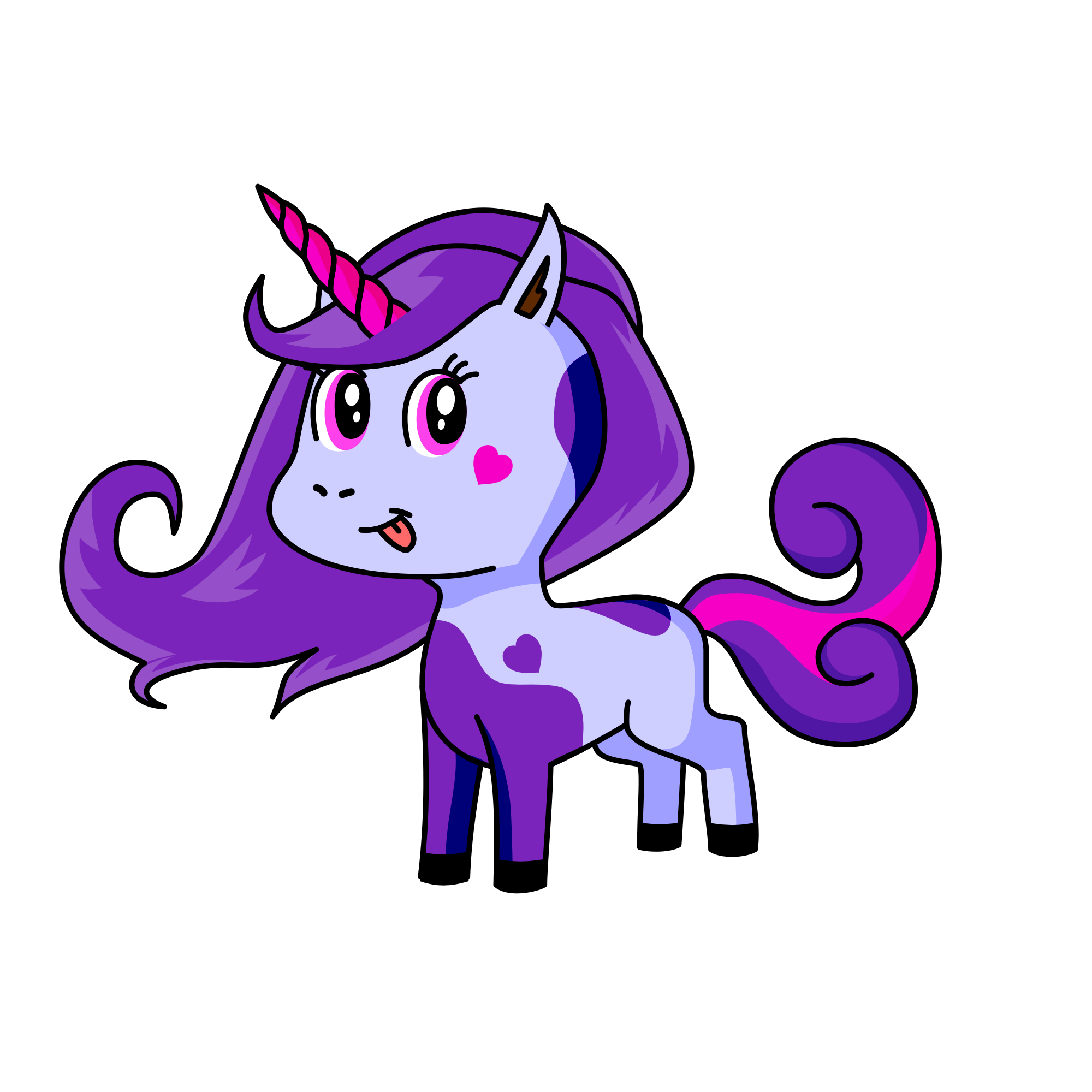 Violet, the unicorn