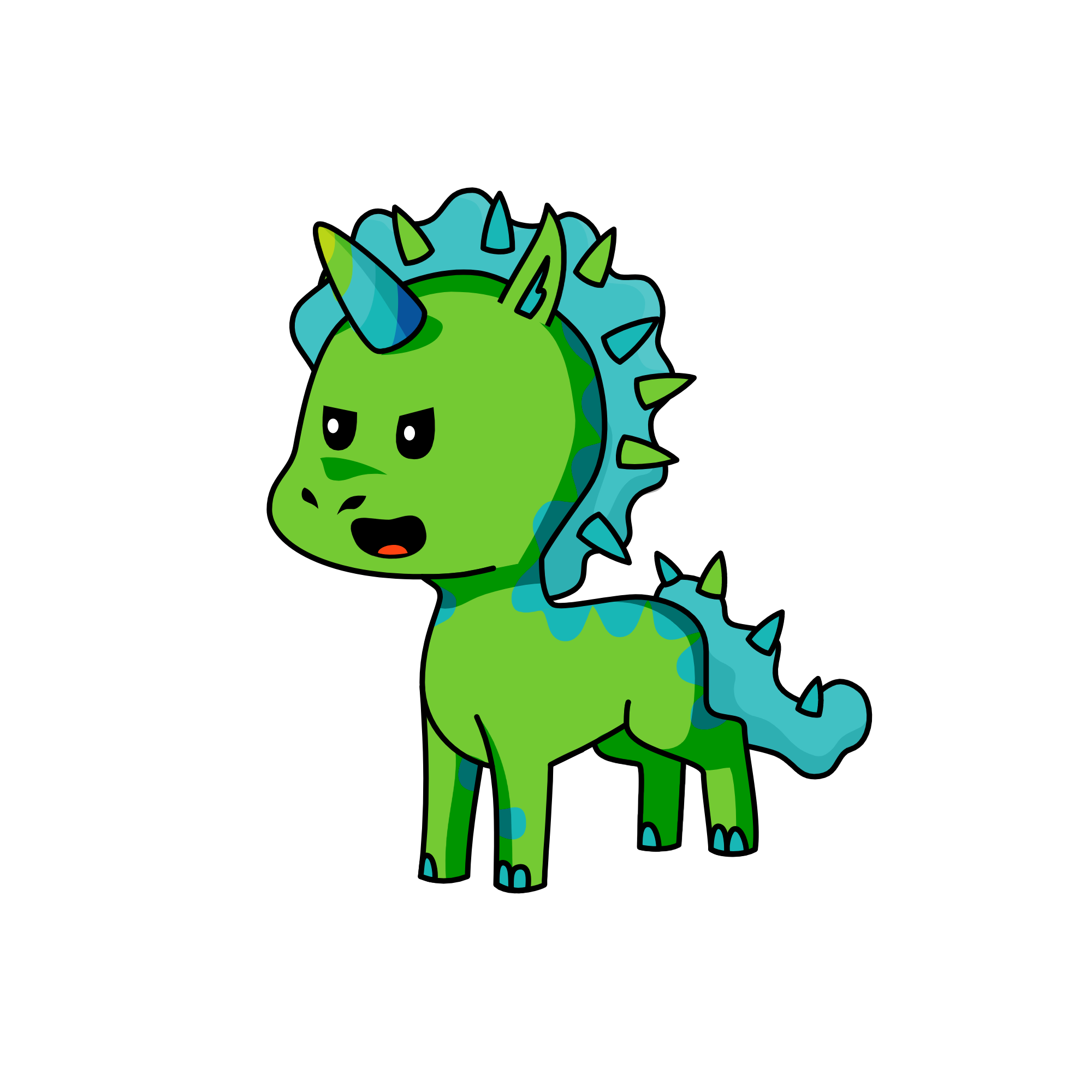 Greeny, the unicorn