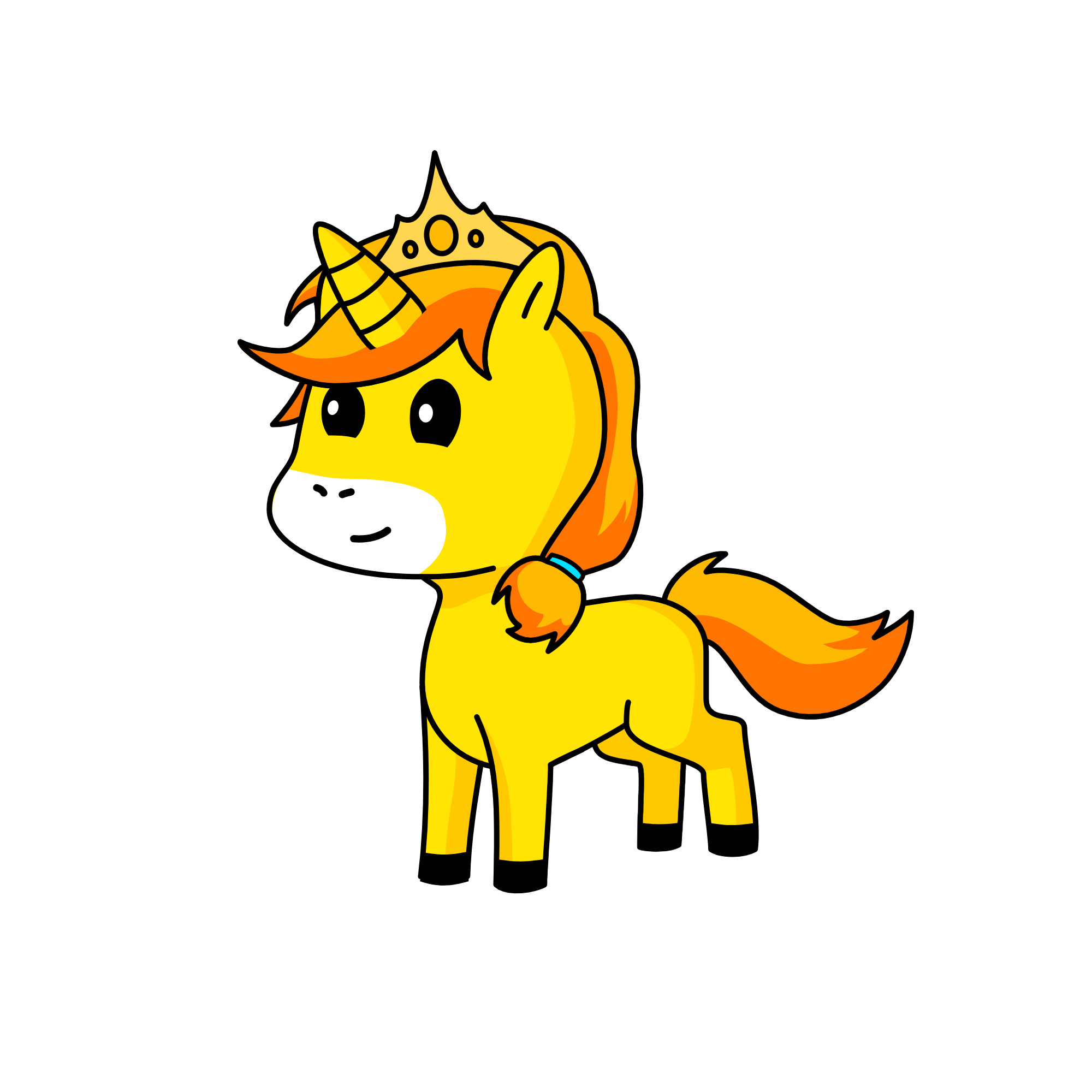 yellow prinses, the unicorn