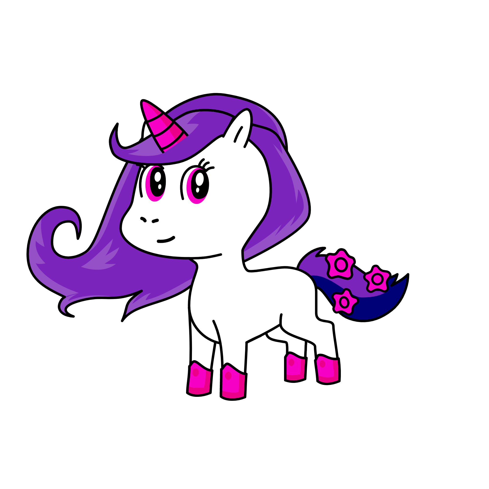 Bloomy, the unicorn