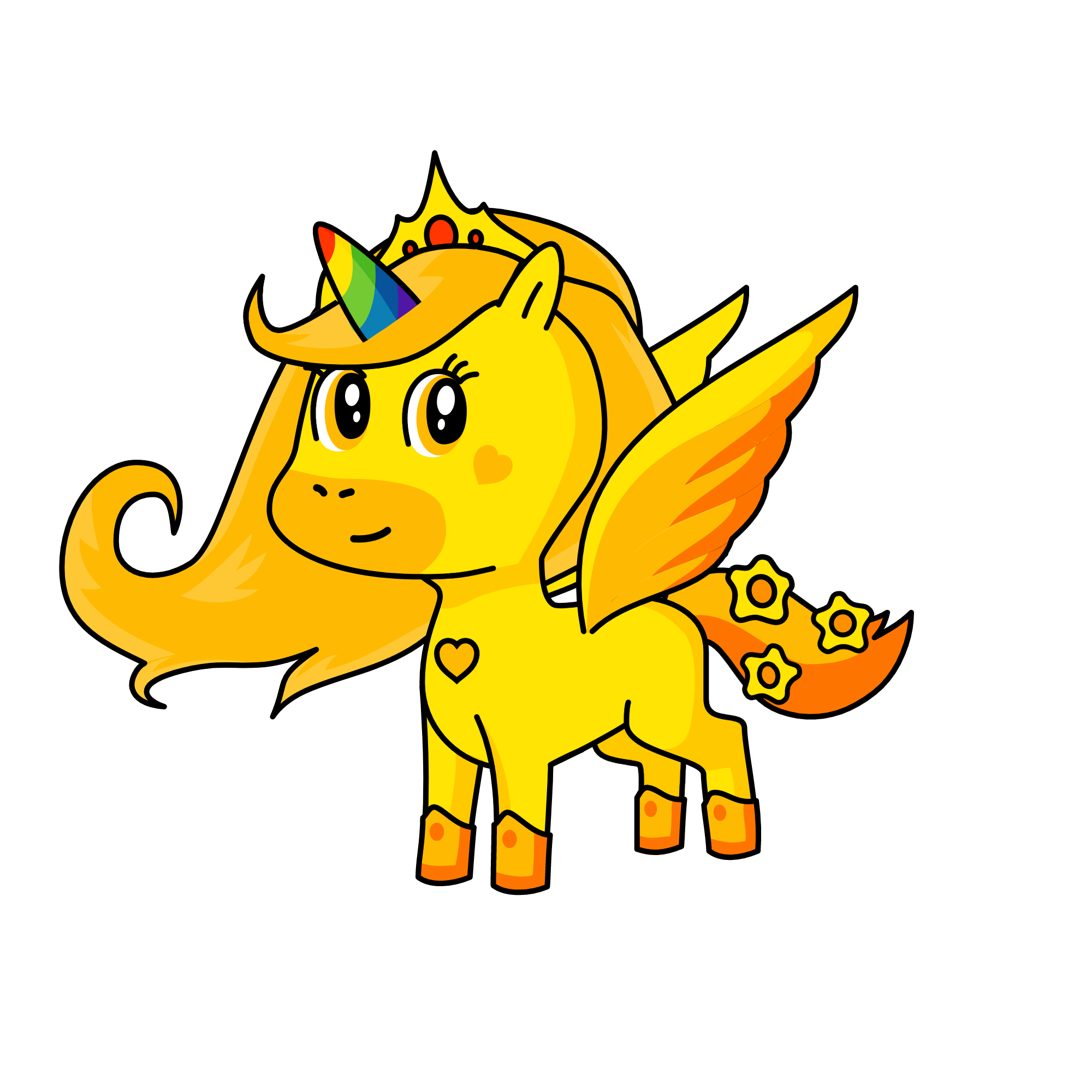 Goldie Spirits Friesian, the unicorn