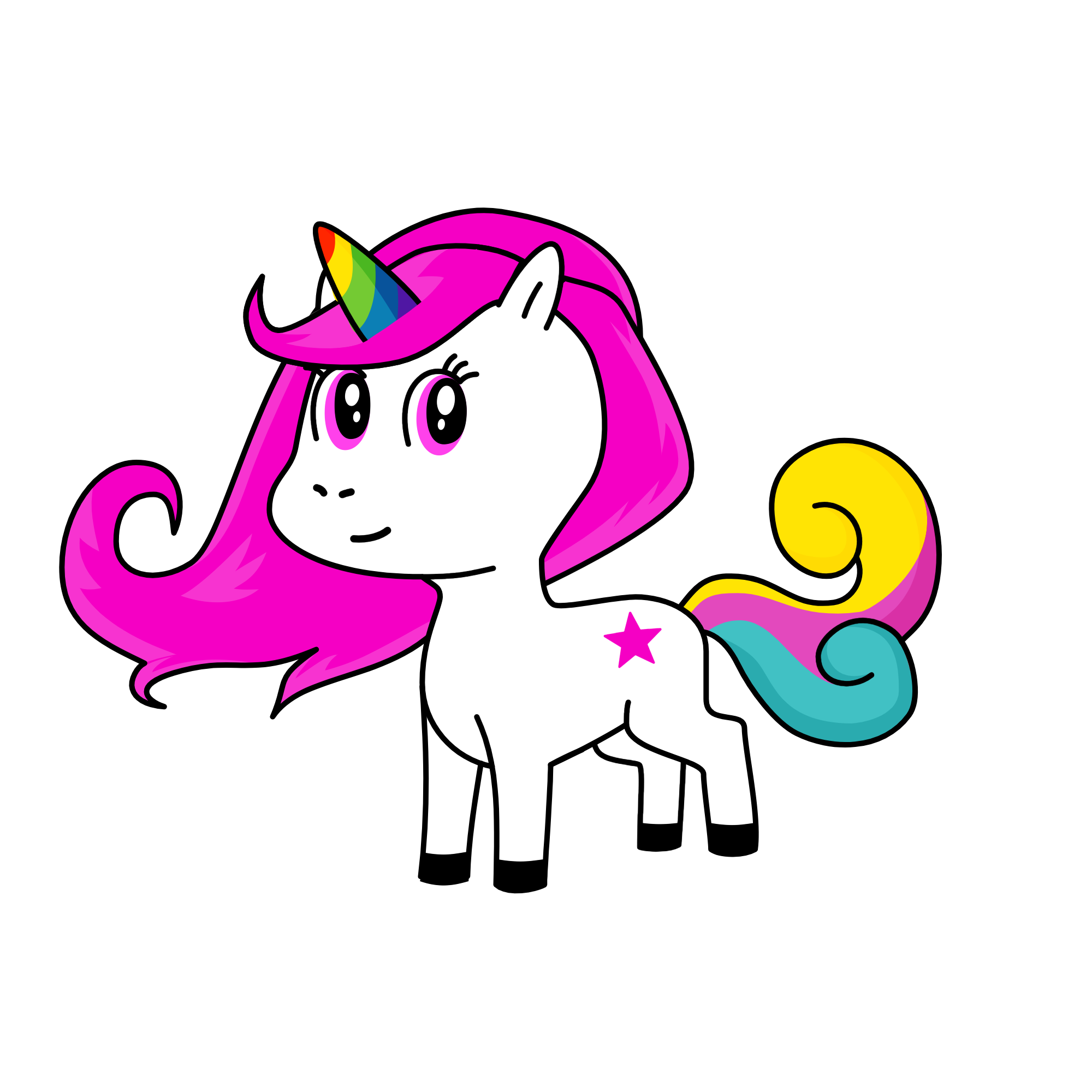 Rainbow candy, the unicorn