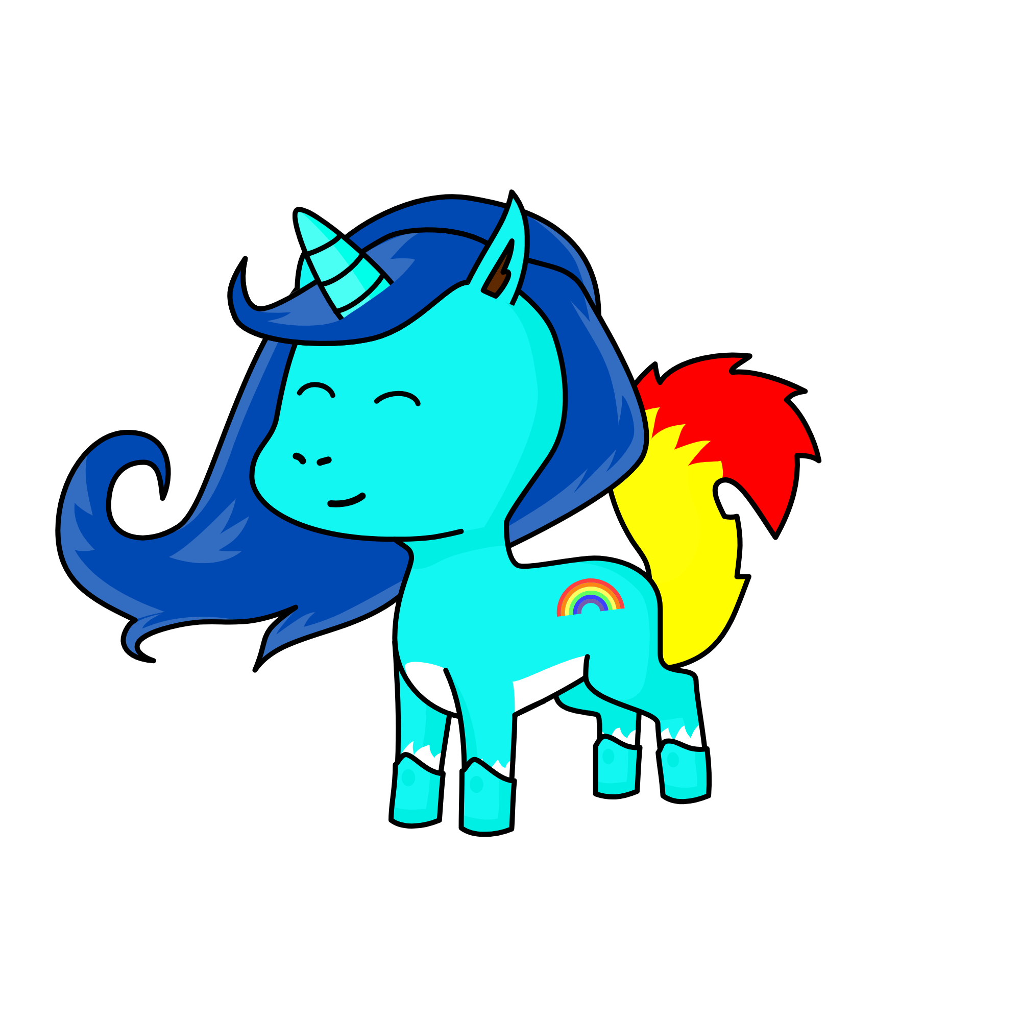 rainbow dash, the unicorn