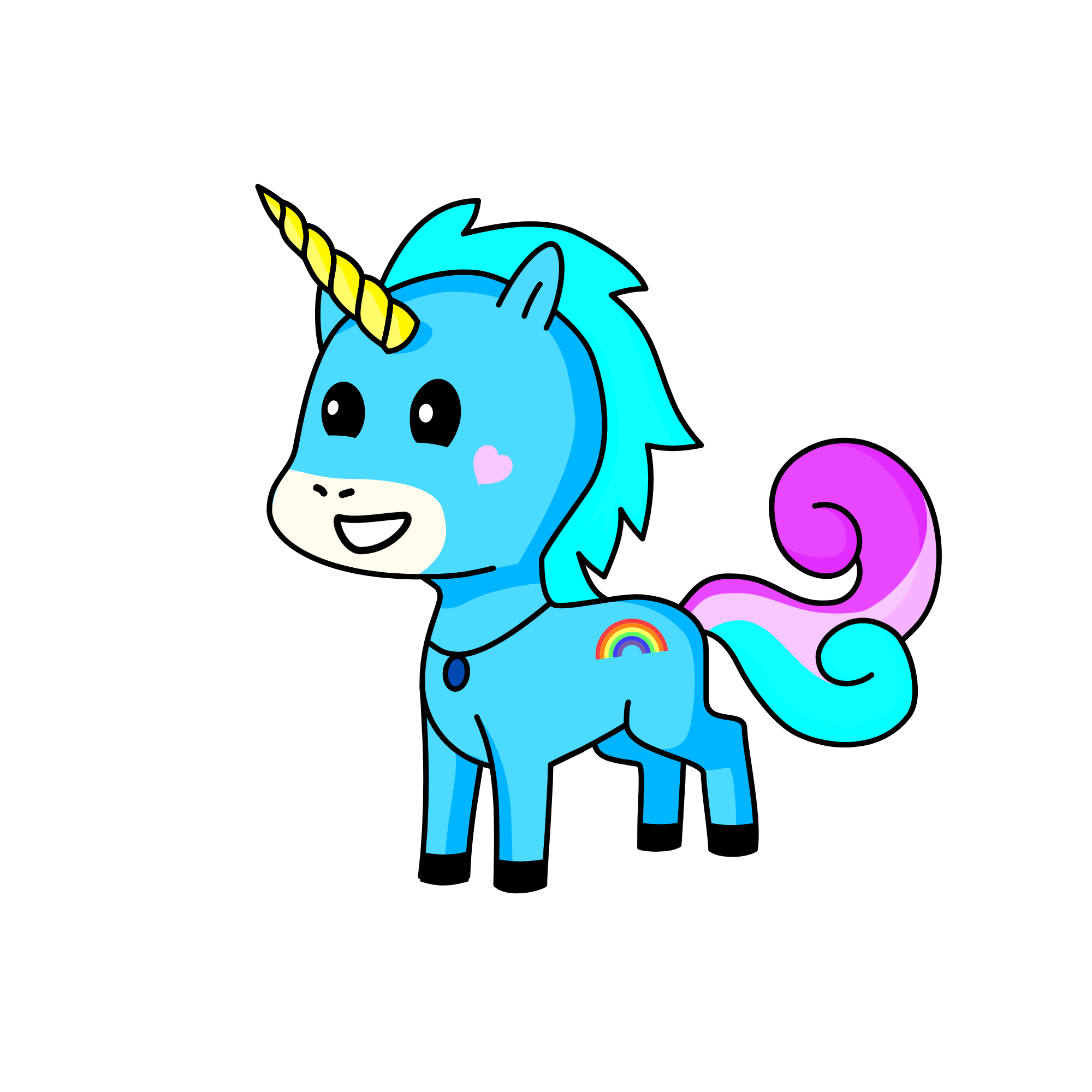 Rainbow, the unicorn