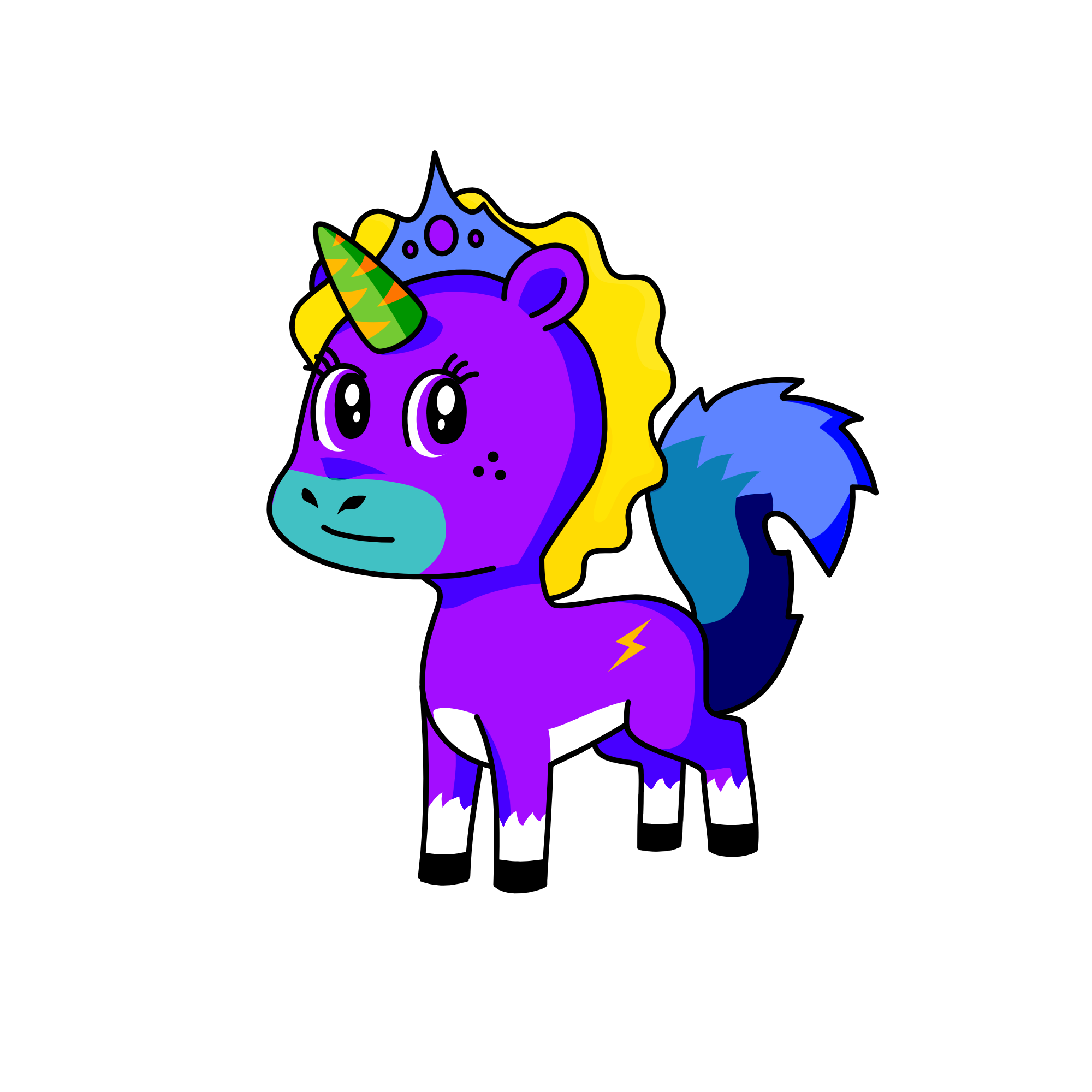 diffrent ponny, the unicorn