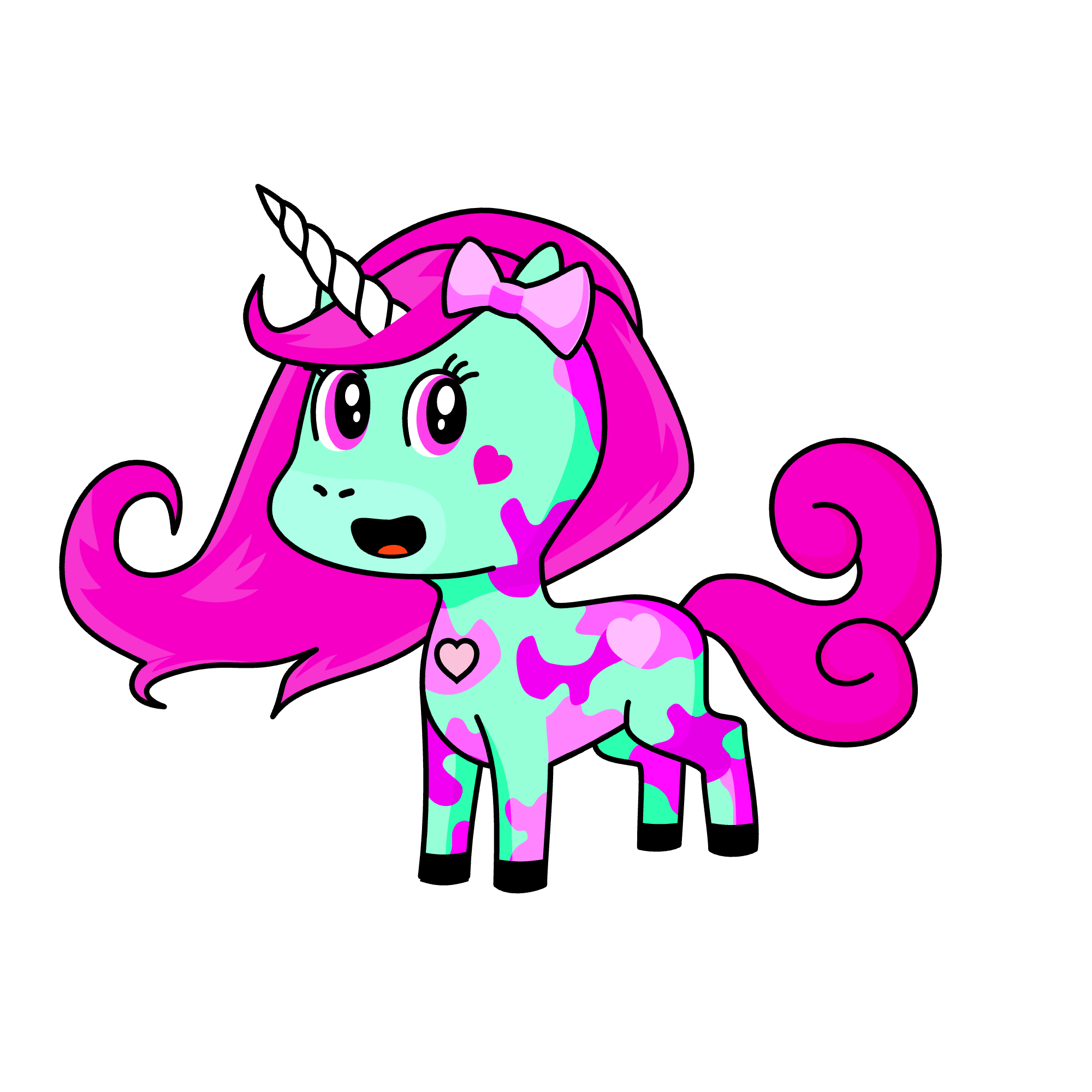 Strawberry milkshake , the unicorn