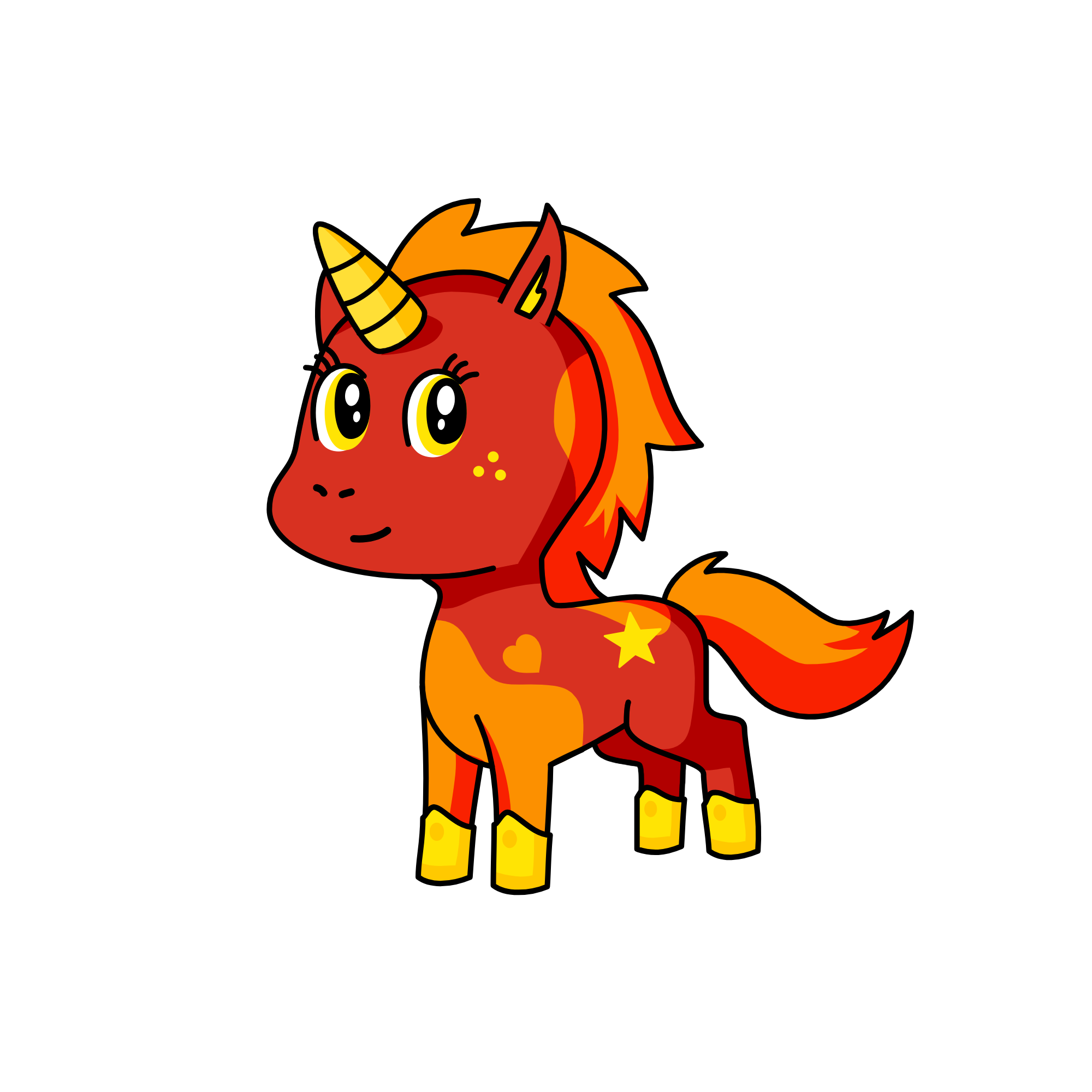 Flame, the unicorn