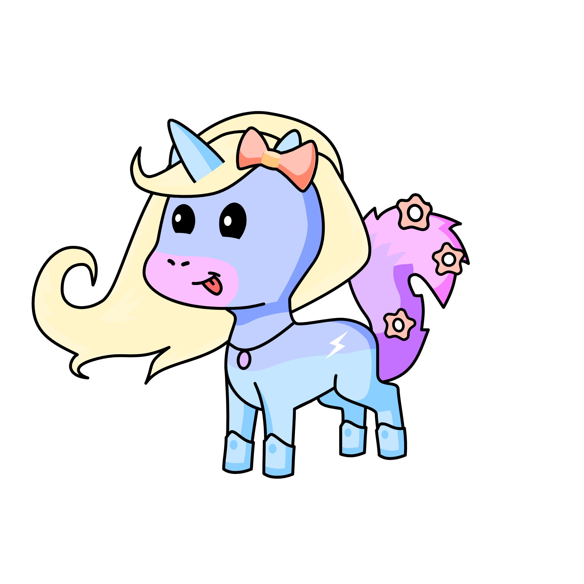 preppy school girl, the unicorn