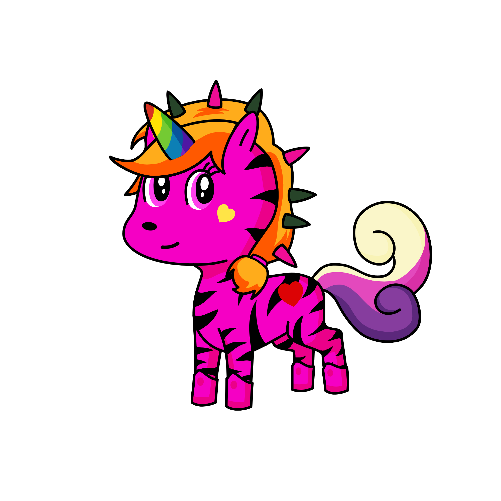 pink tiger , the unicorn