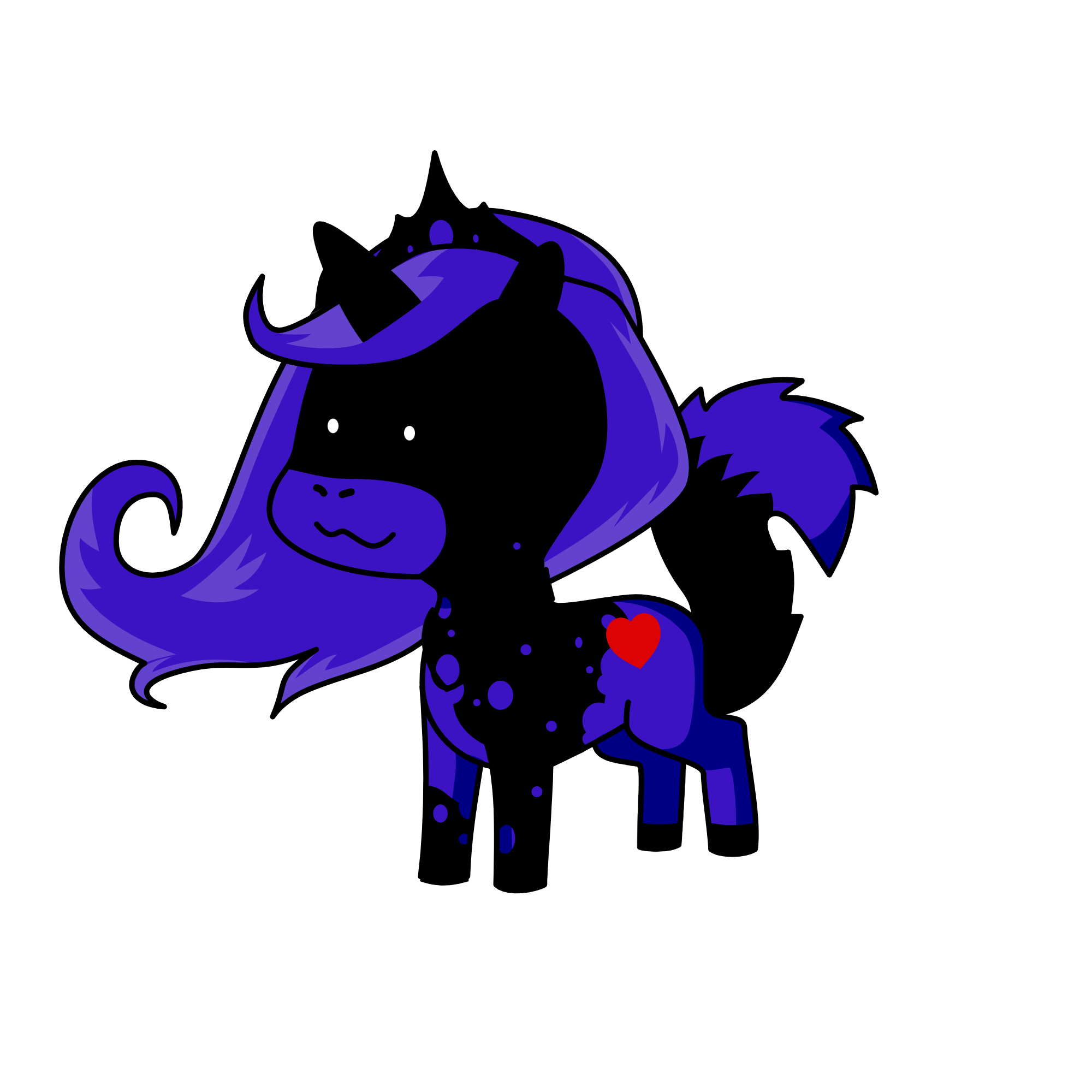 blue, the unicorn