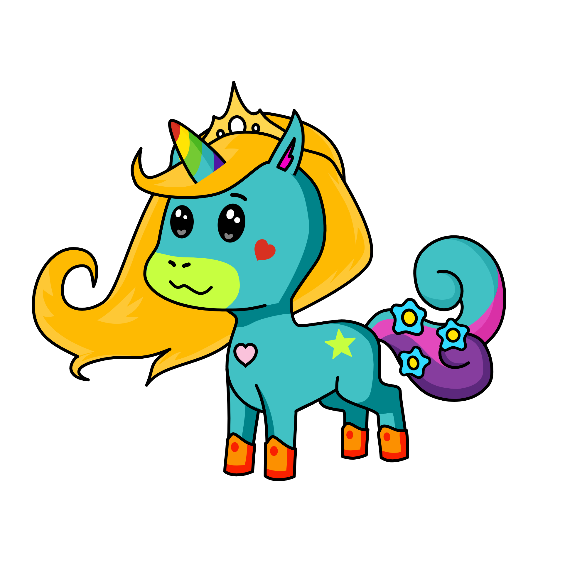 rainbow dash, the unicorn