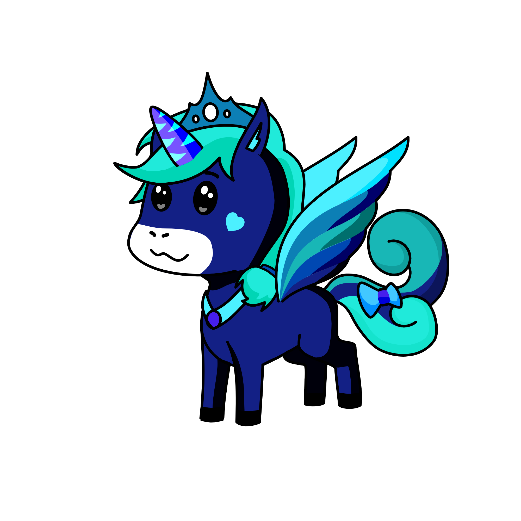 blue night, the unicorn