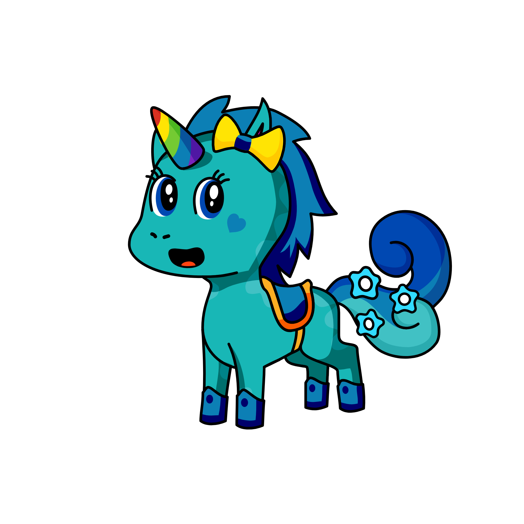 bluey, the unicorn