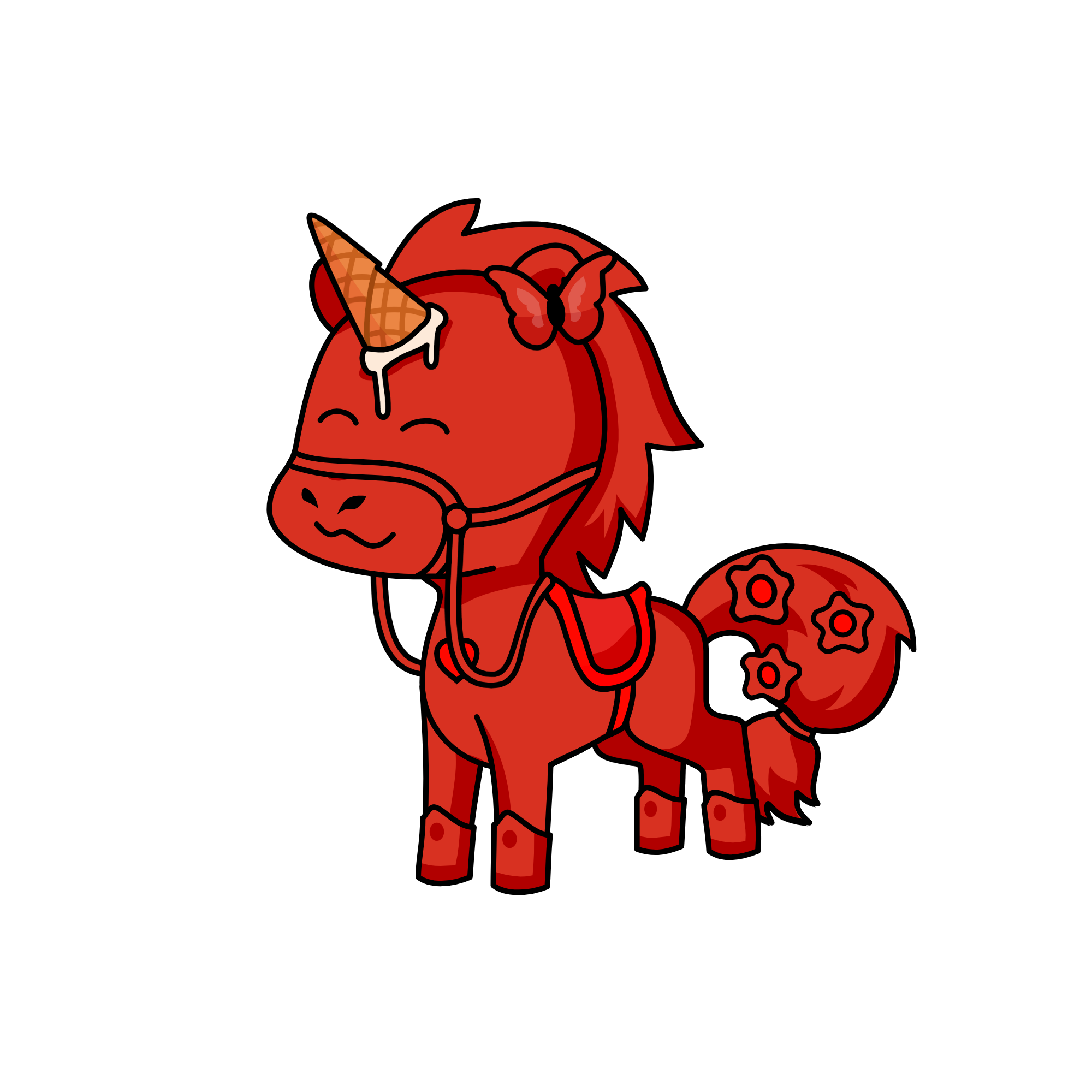 red, the unicorn