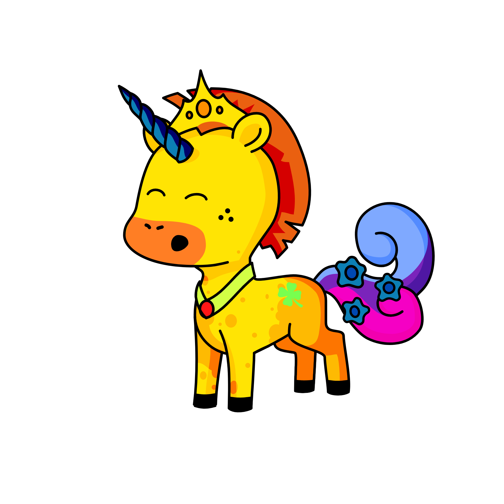 Rainbow coco pie , the unicorn