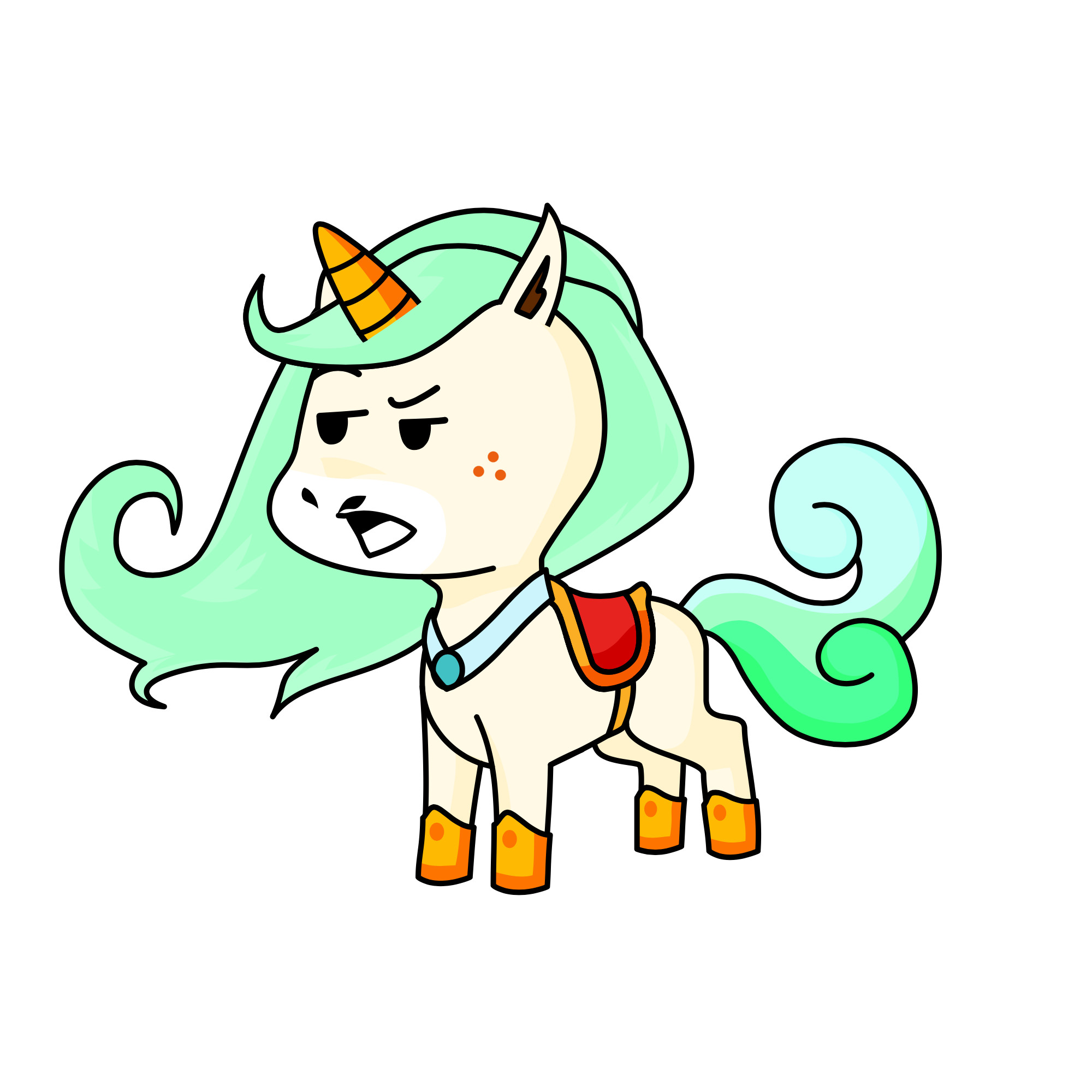 Duke Snuggle Butt, the unicorn