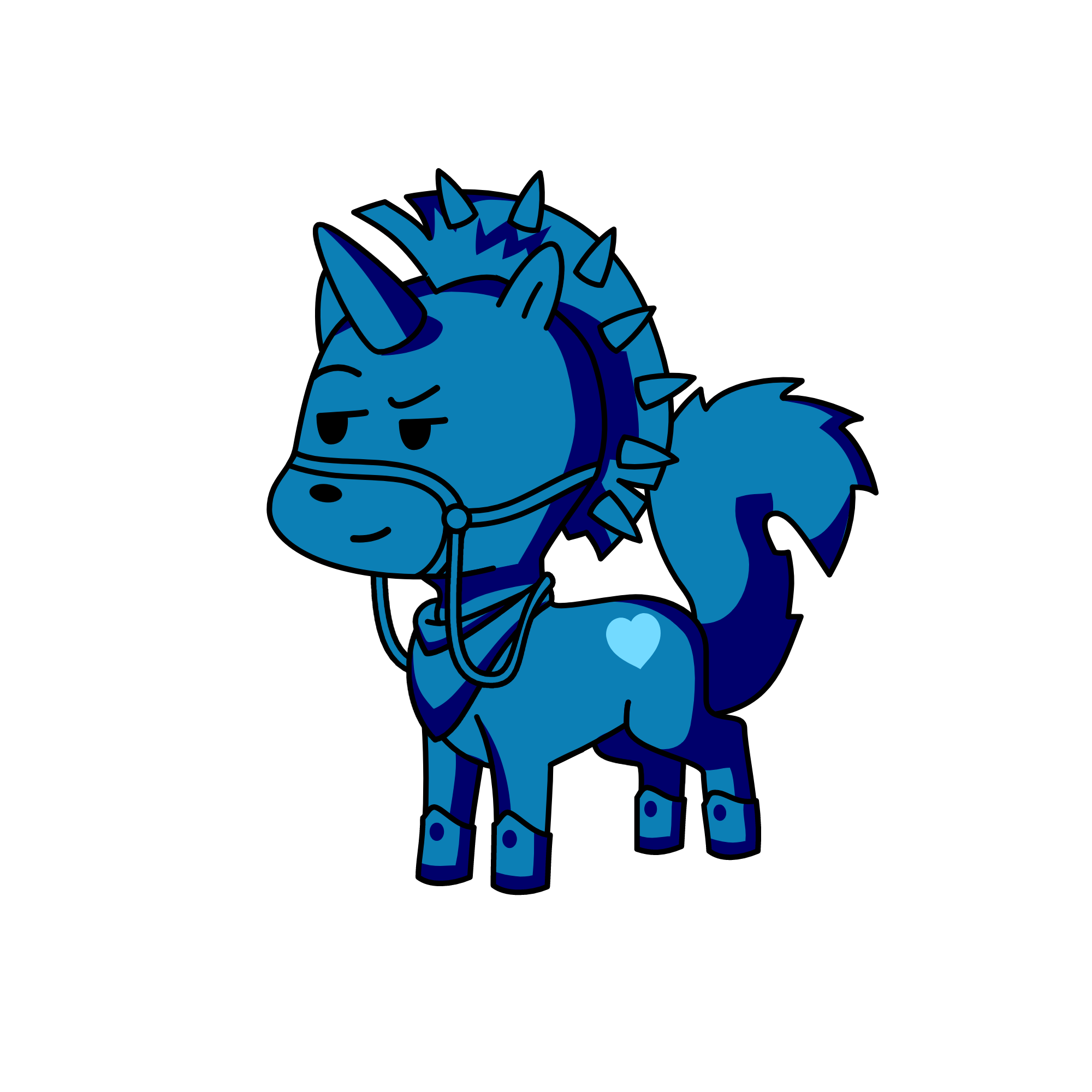 big fat blue, the unicorn