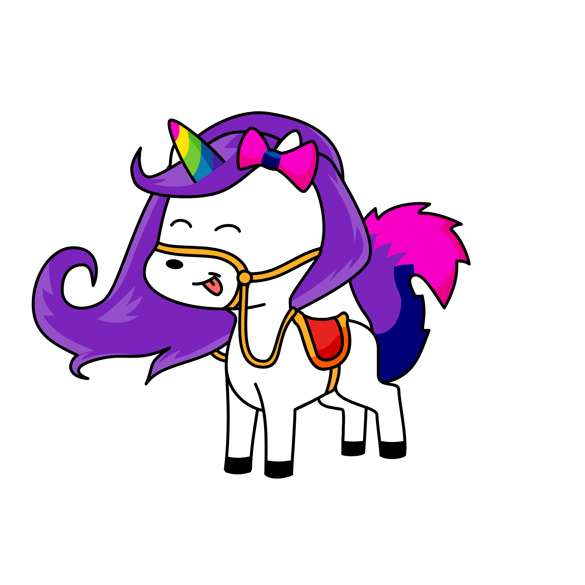 Rainbow, the unicorn