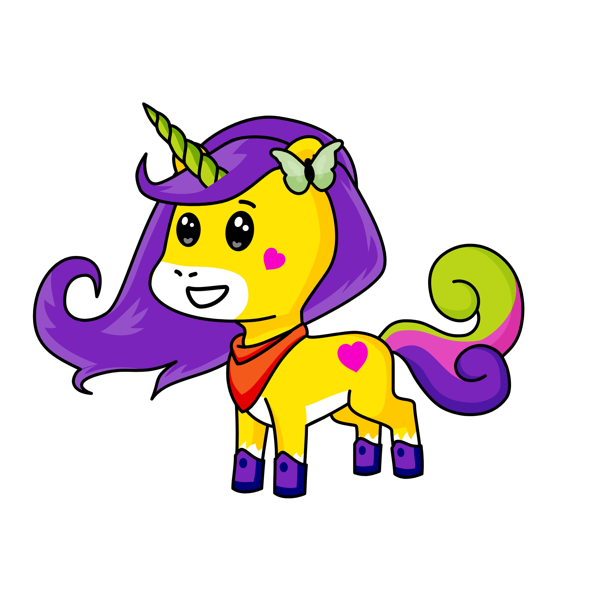 Purnicorn the purple loving Unicorn, the unicorn