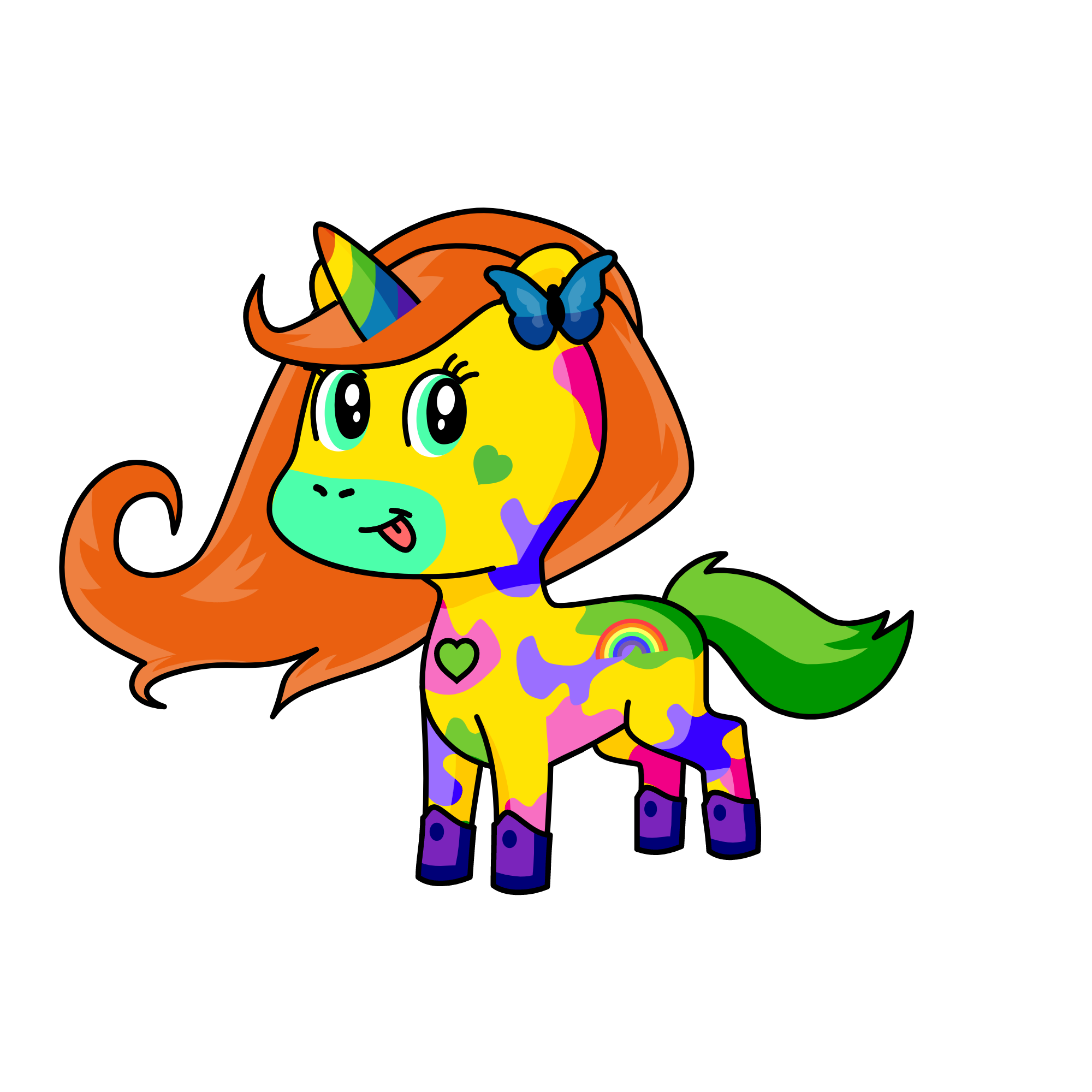 Rainbow Glitter Magic, the unicorn