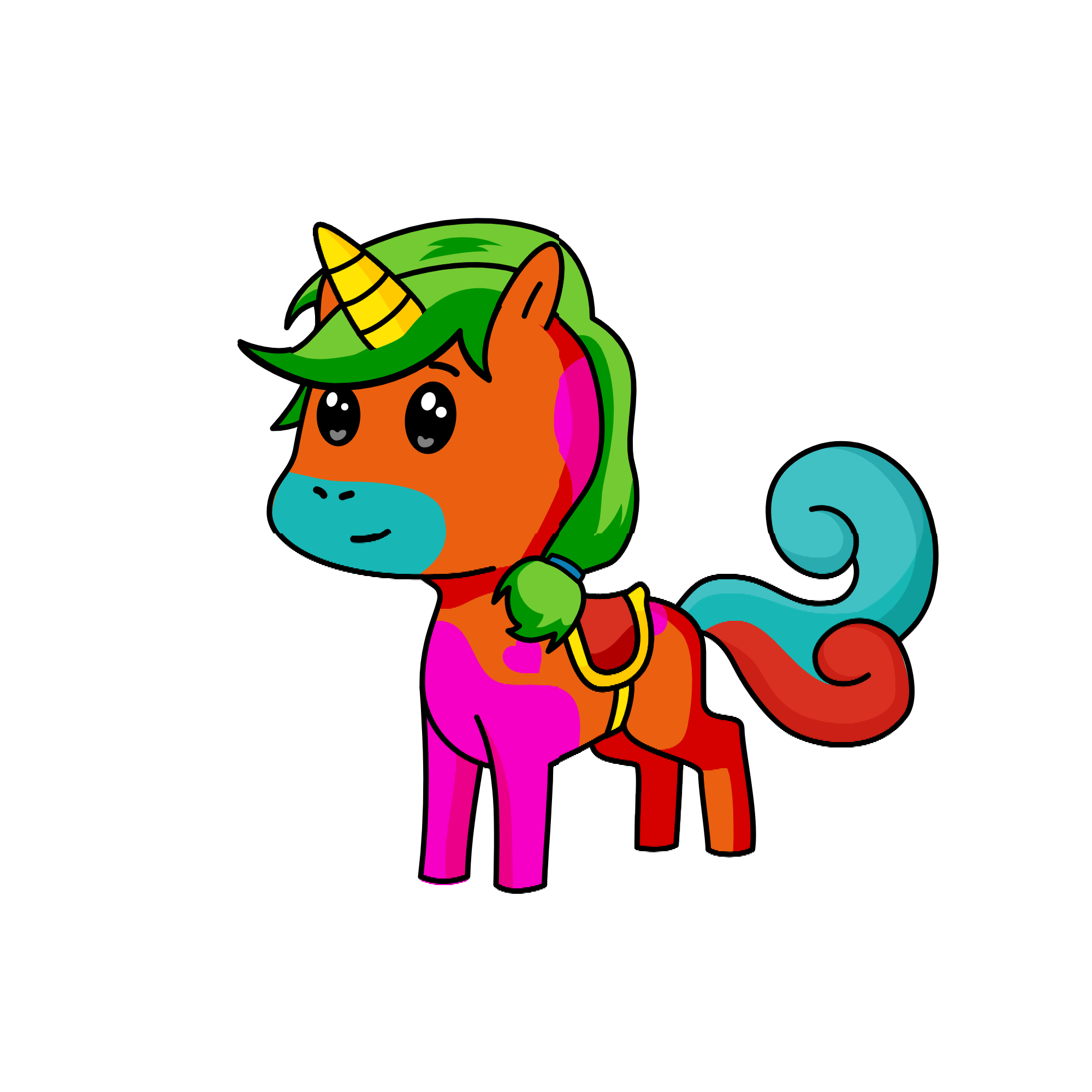 Dragon, the unicorn