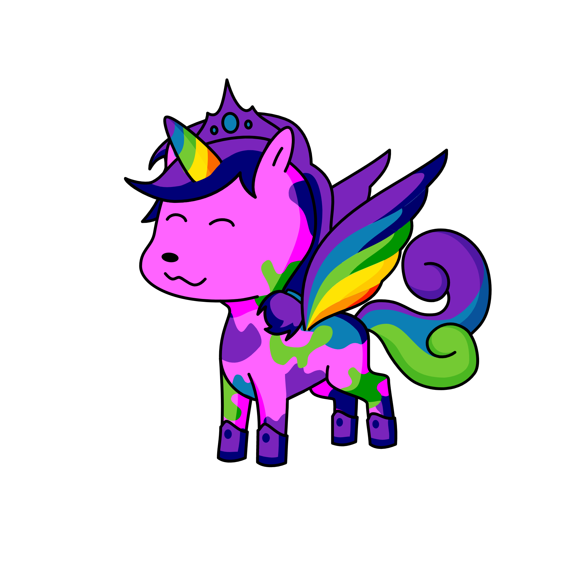 Rainbow, the unicorn