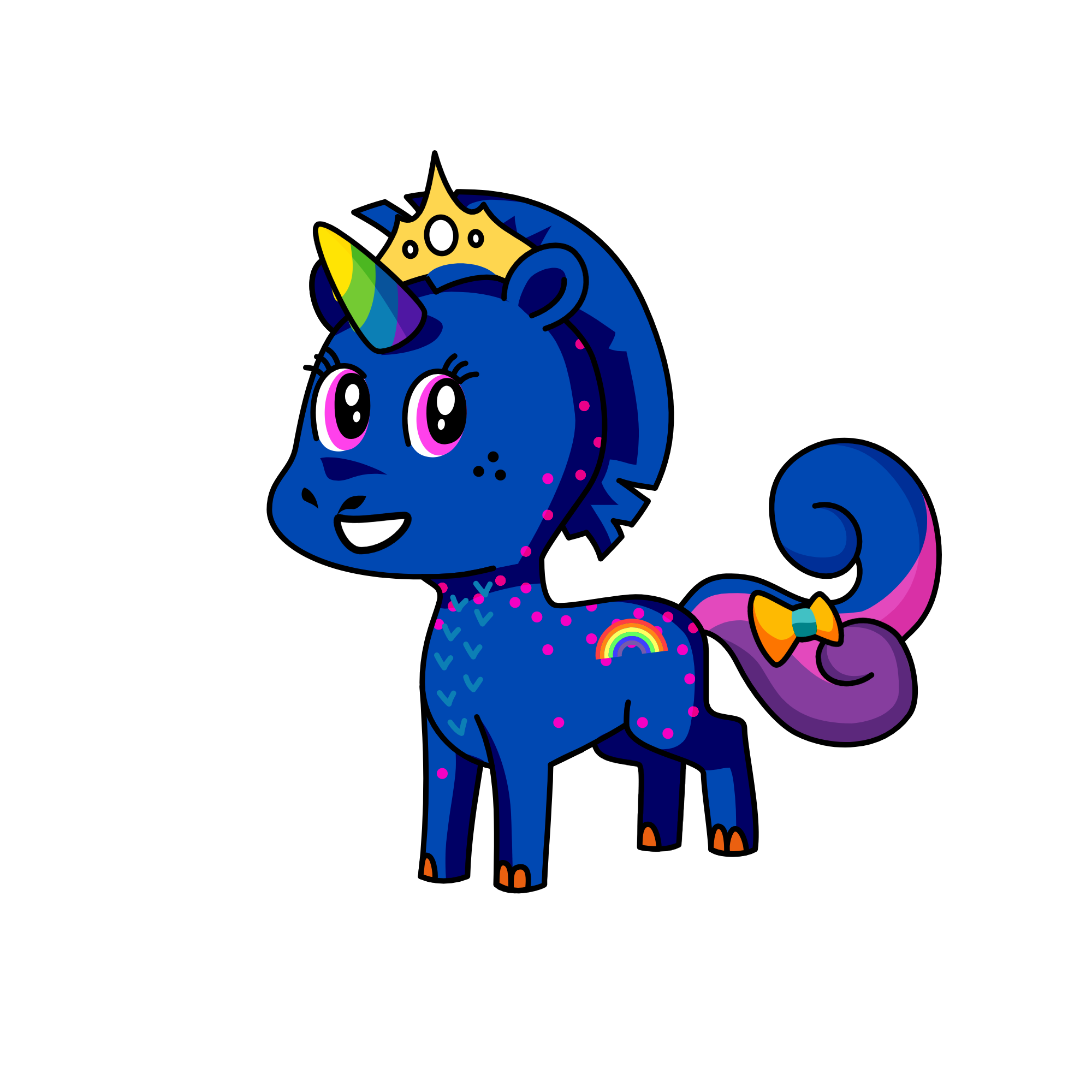 Bluey, the unicorn