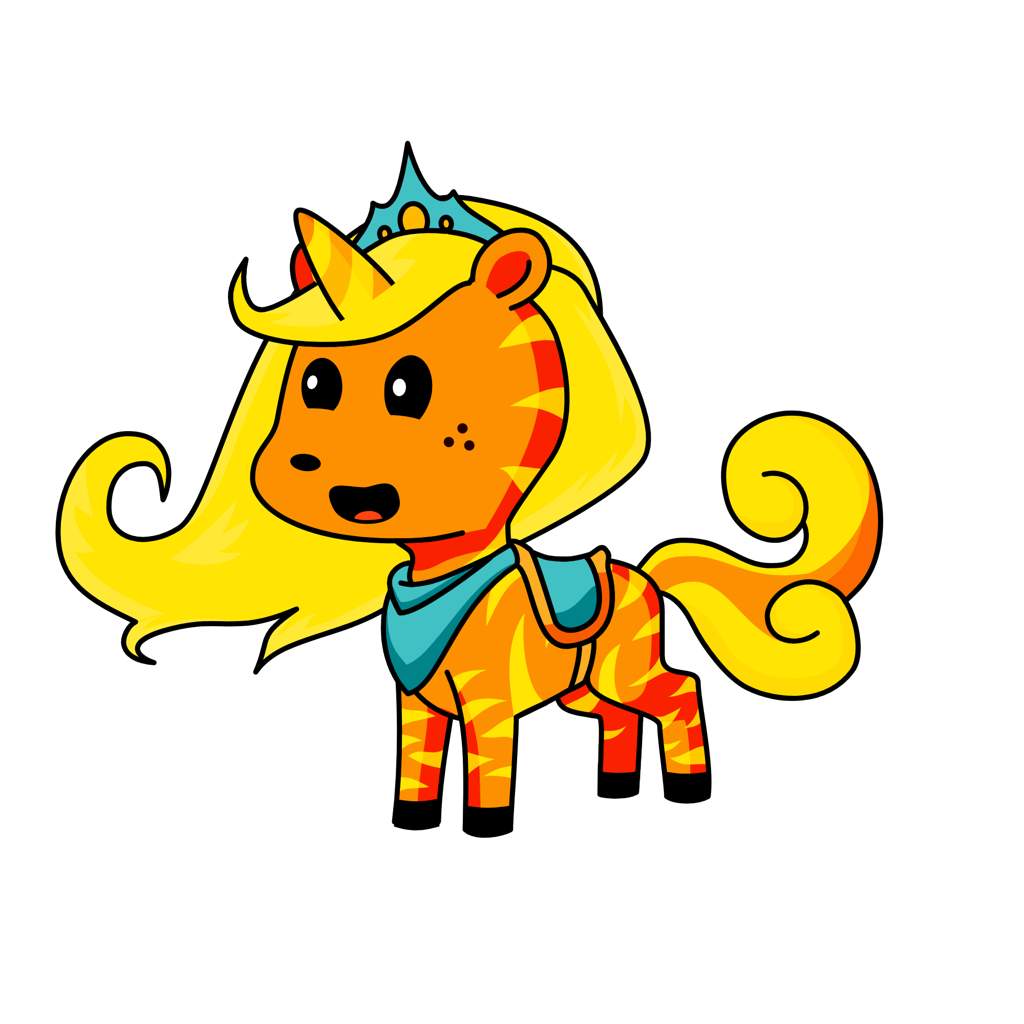 Orange, the unicorn