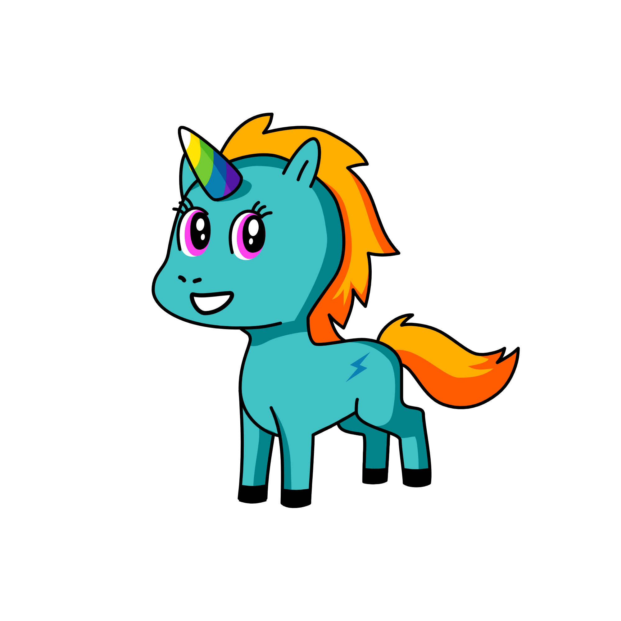 Rainbow Dash, the unicorn