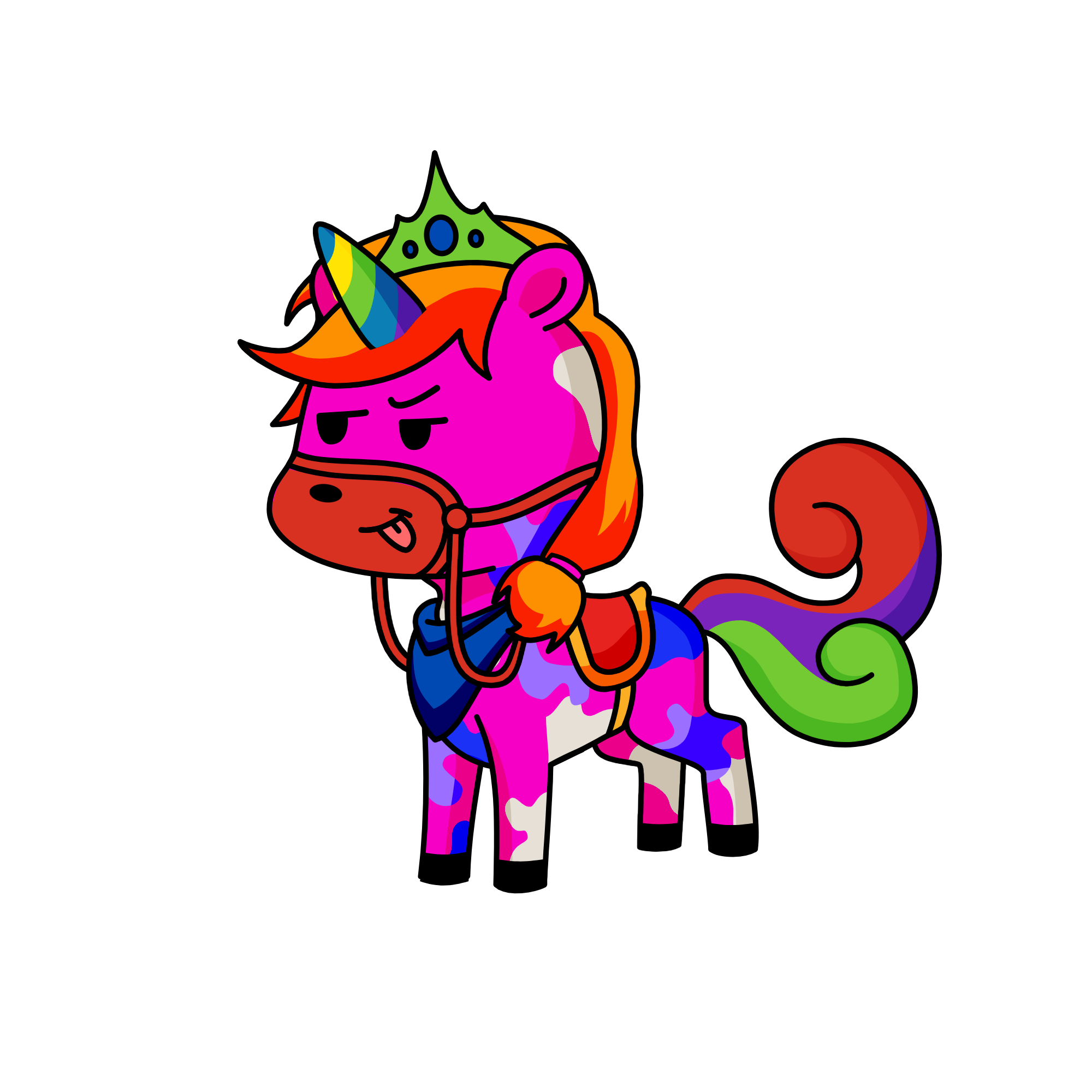Rainbow, the unicorn