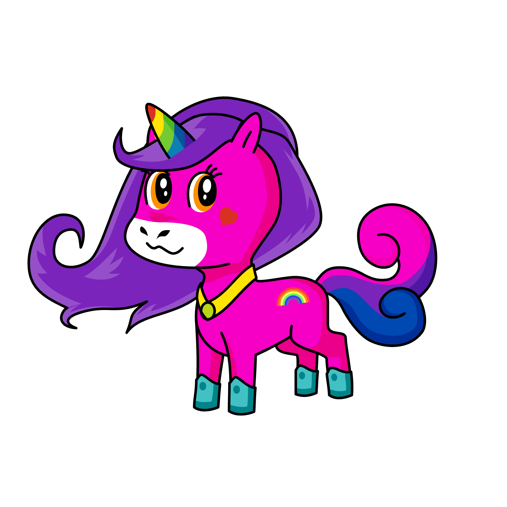 Color cute, the unicorn