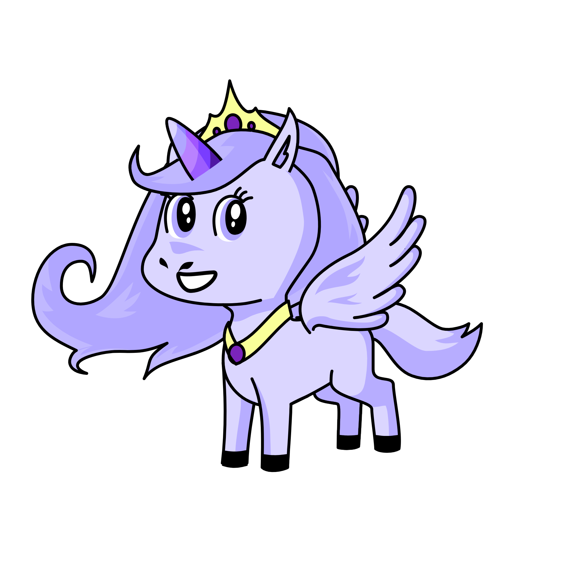 Queen Purple, the unicorn