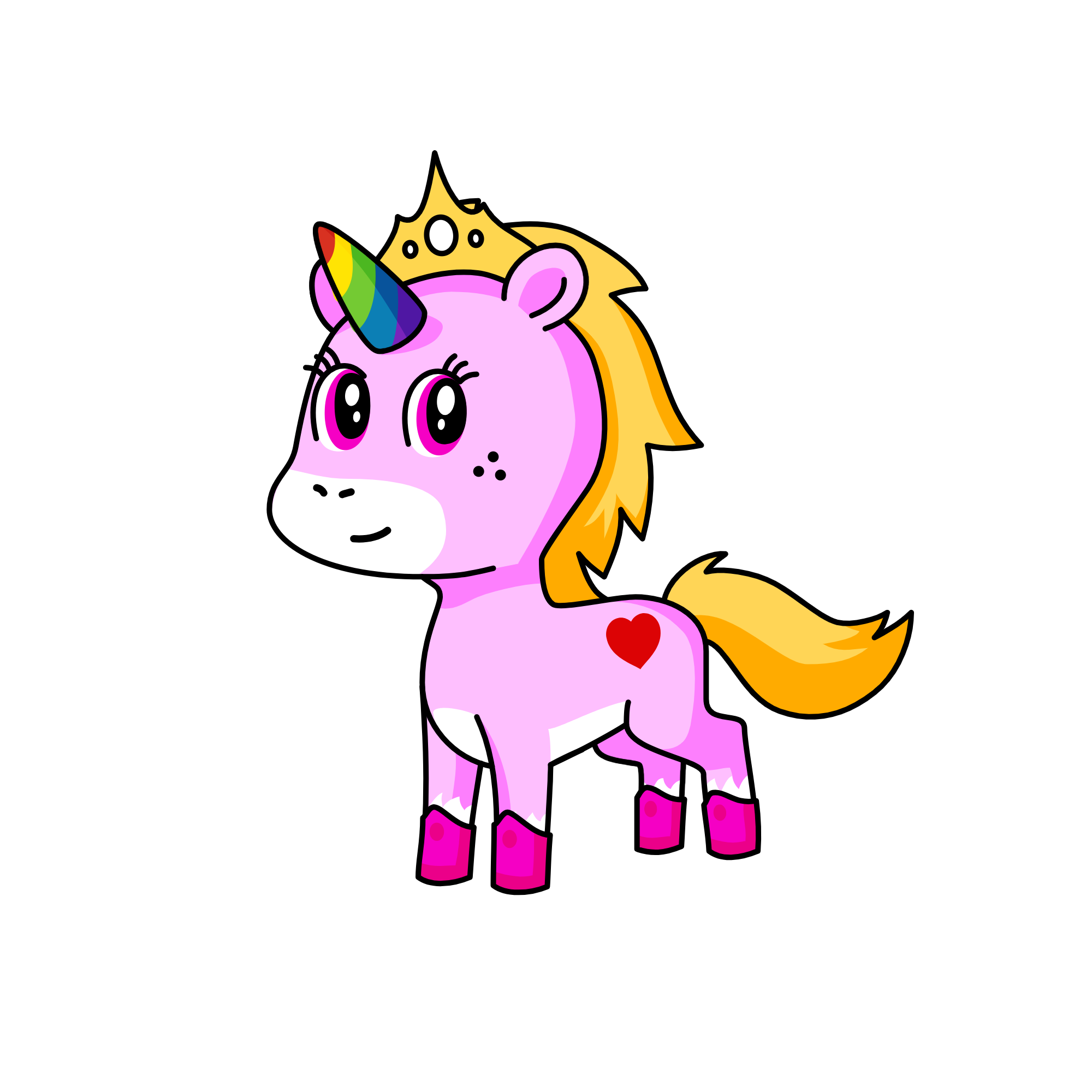 Rainbow Princess, the unicorn
