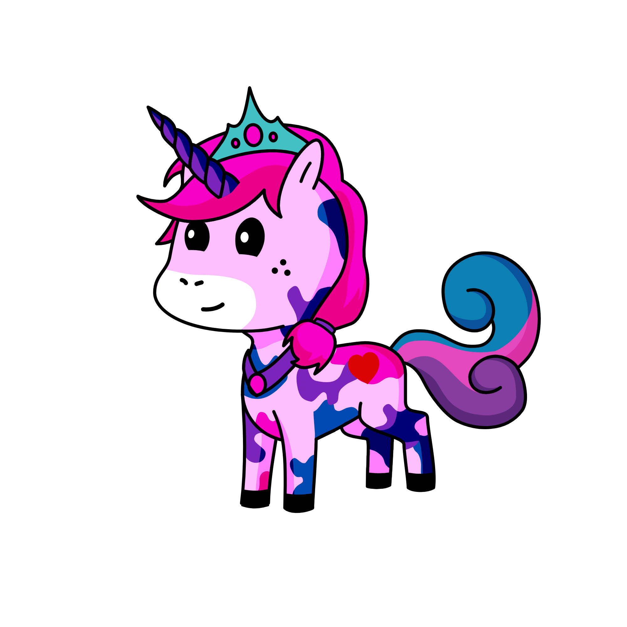 Pretty princess, the unicorn