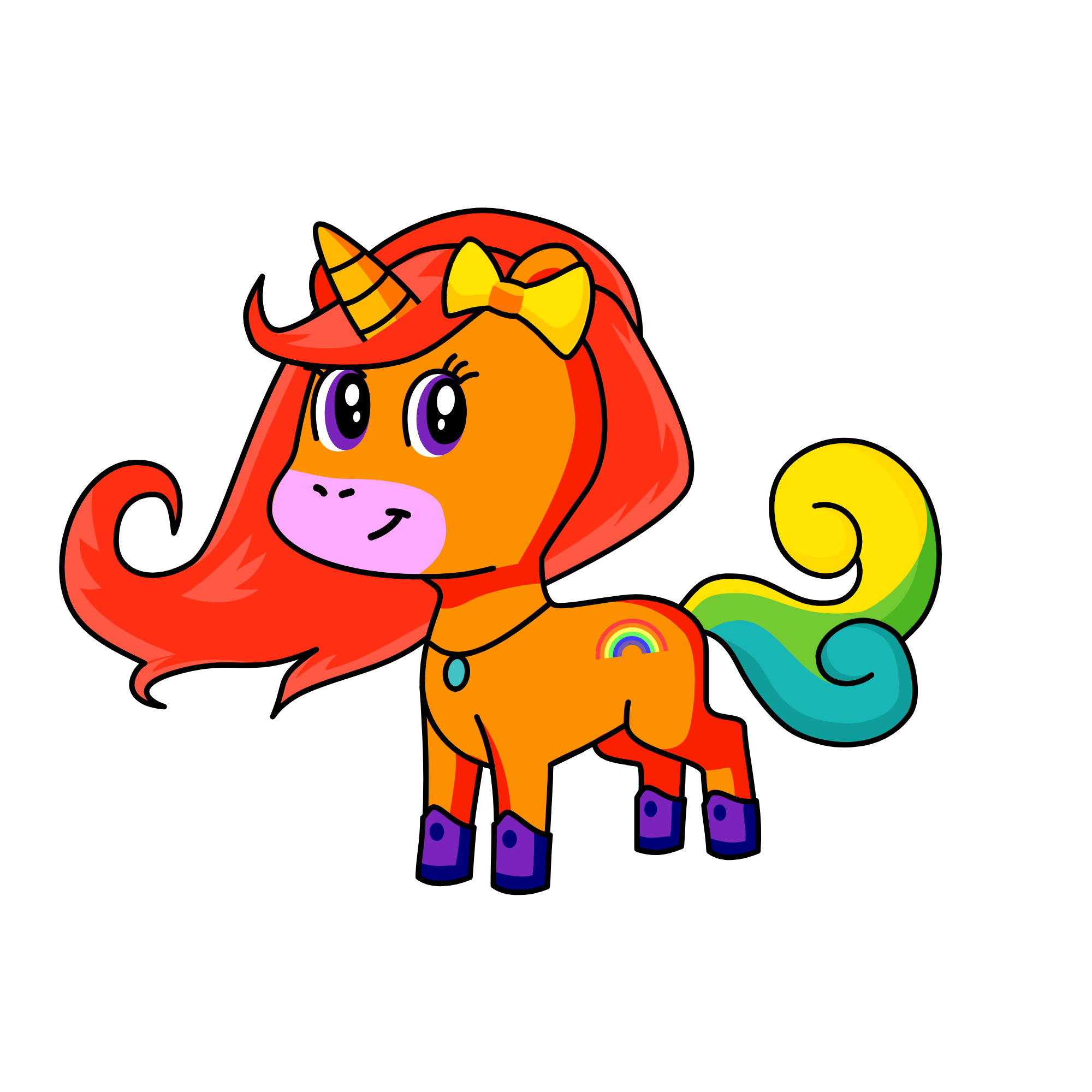 Rainbow, the unicorn