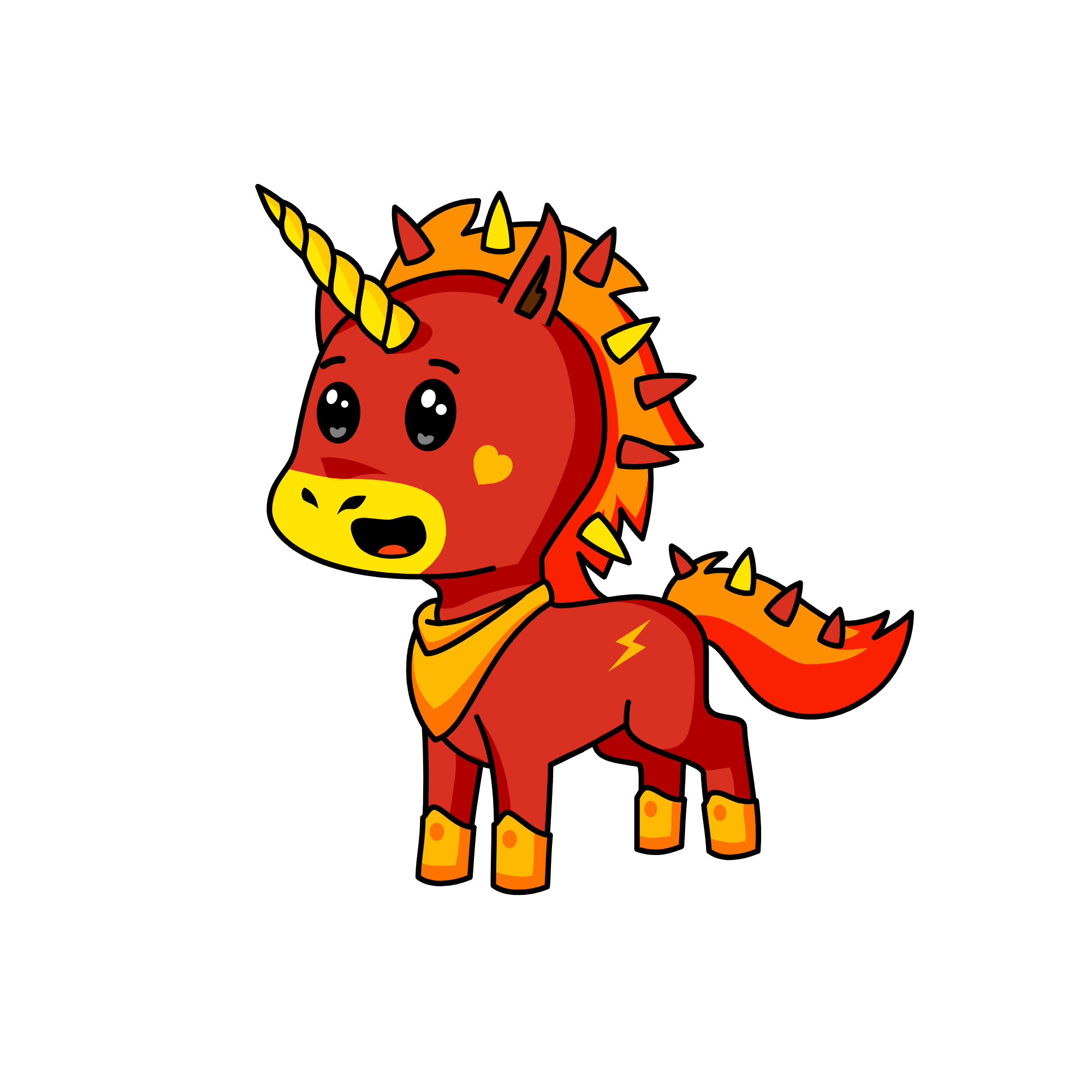 flame fire!, the unicorn